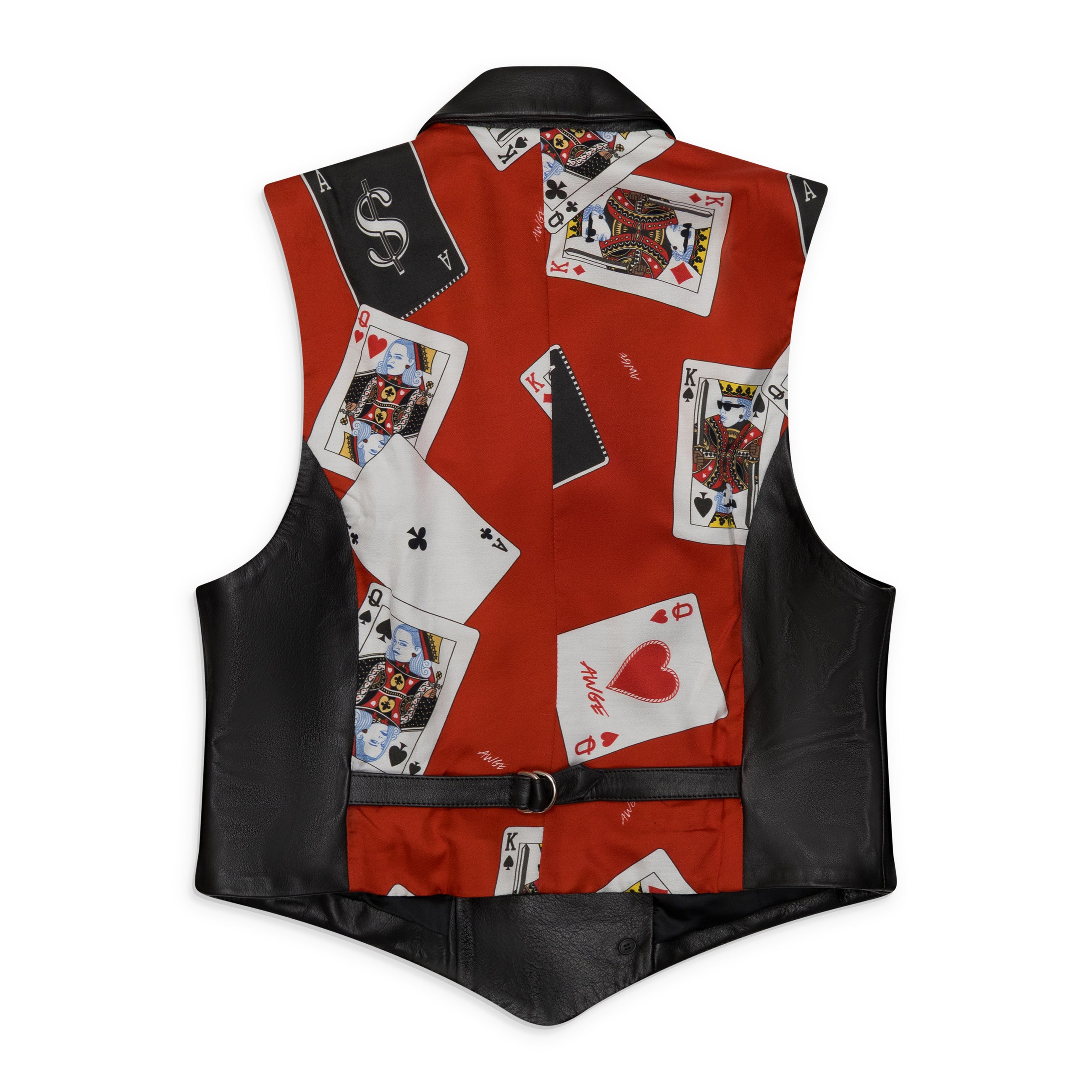 AWGE Double-Breasted Vest W/ Printed Silk Back Black