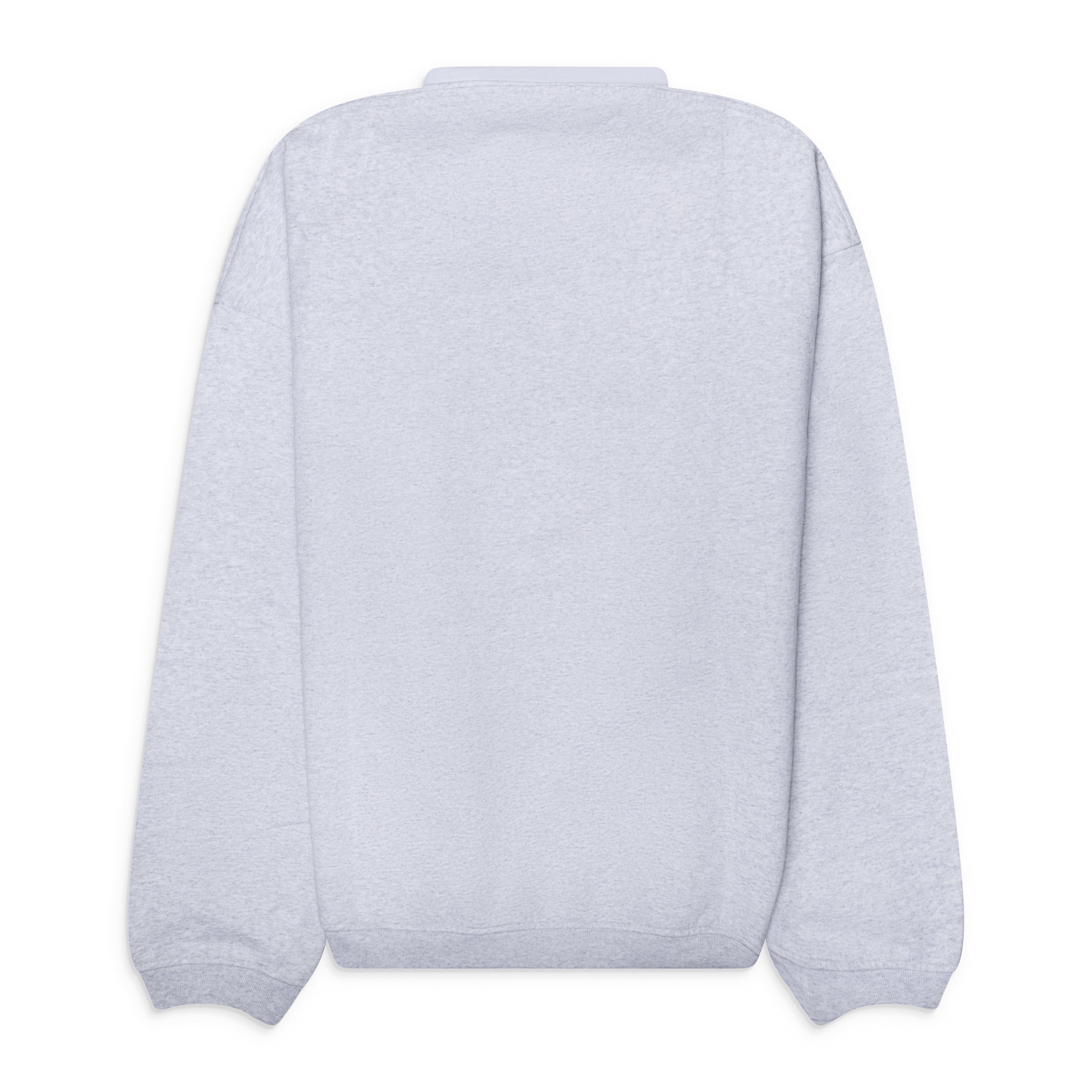 Alexander Wang Slashed Crewneck W/ Polo Dickie Gray