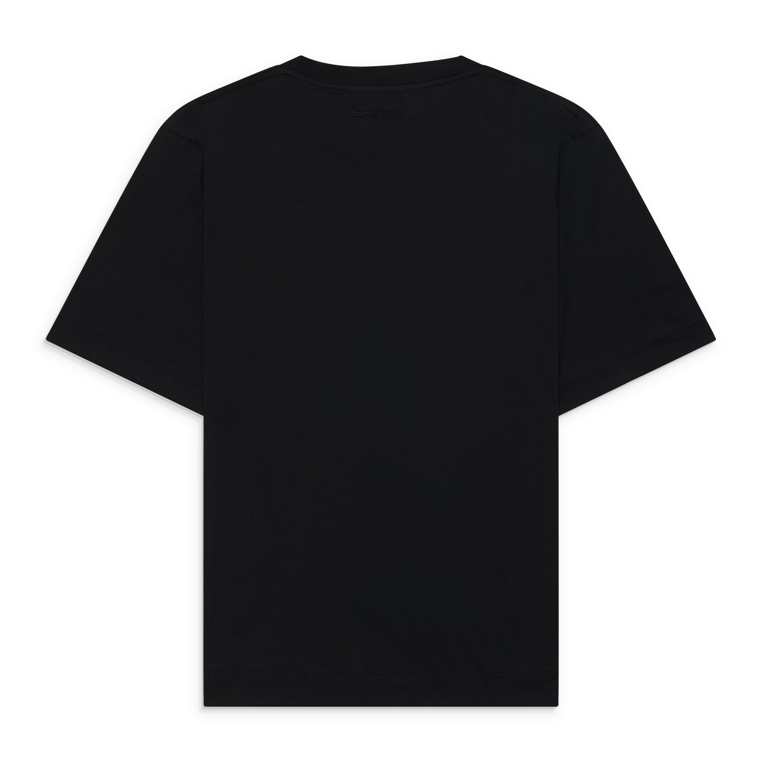 Simone Rocha Ruffle Rosette Boxy T-Shirt Black