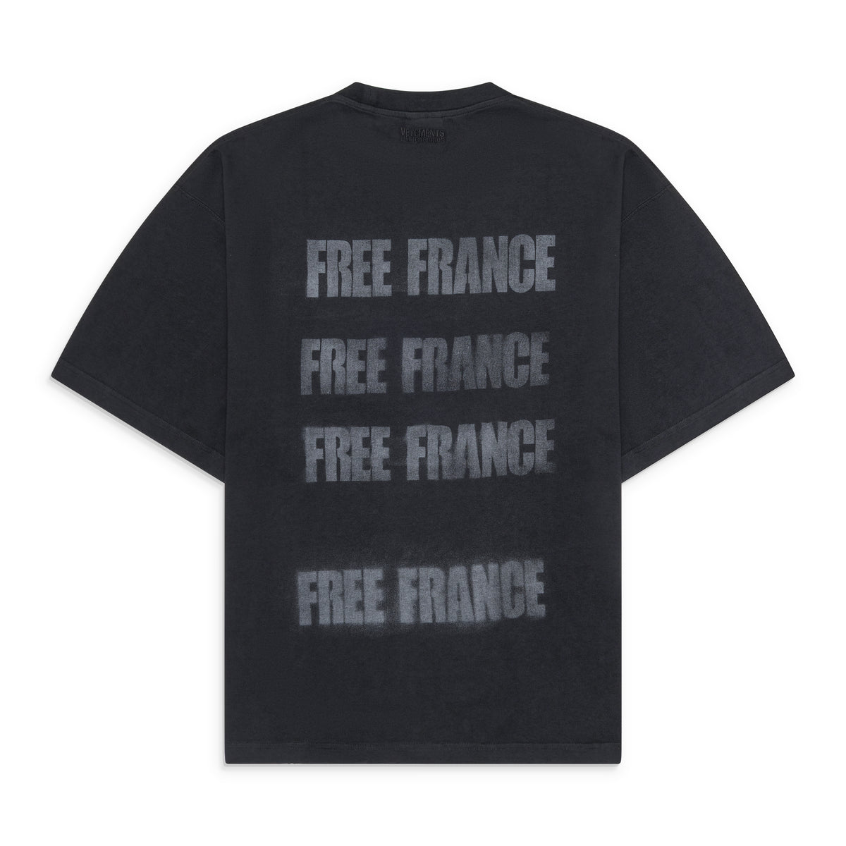 Vetements Free France Boxy T-Shirt Black