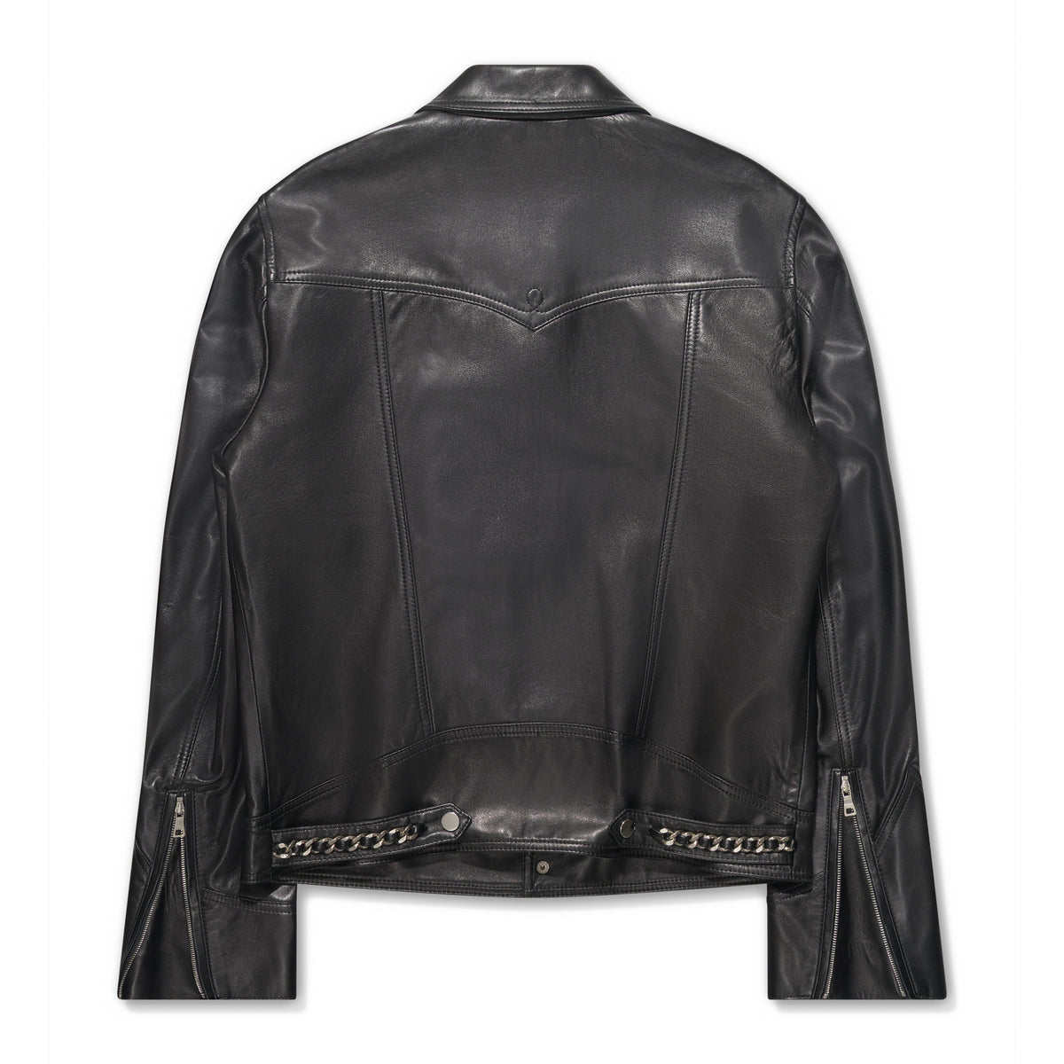 YOSSI CORP Western Leather Jacket Black