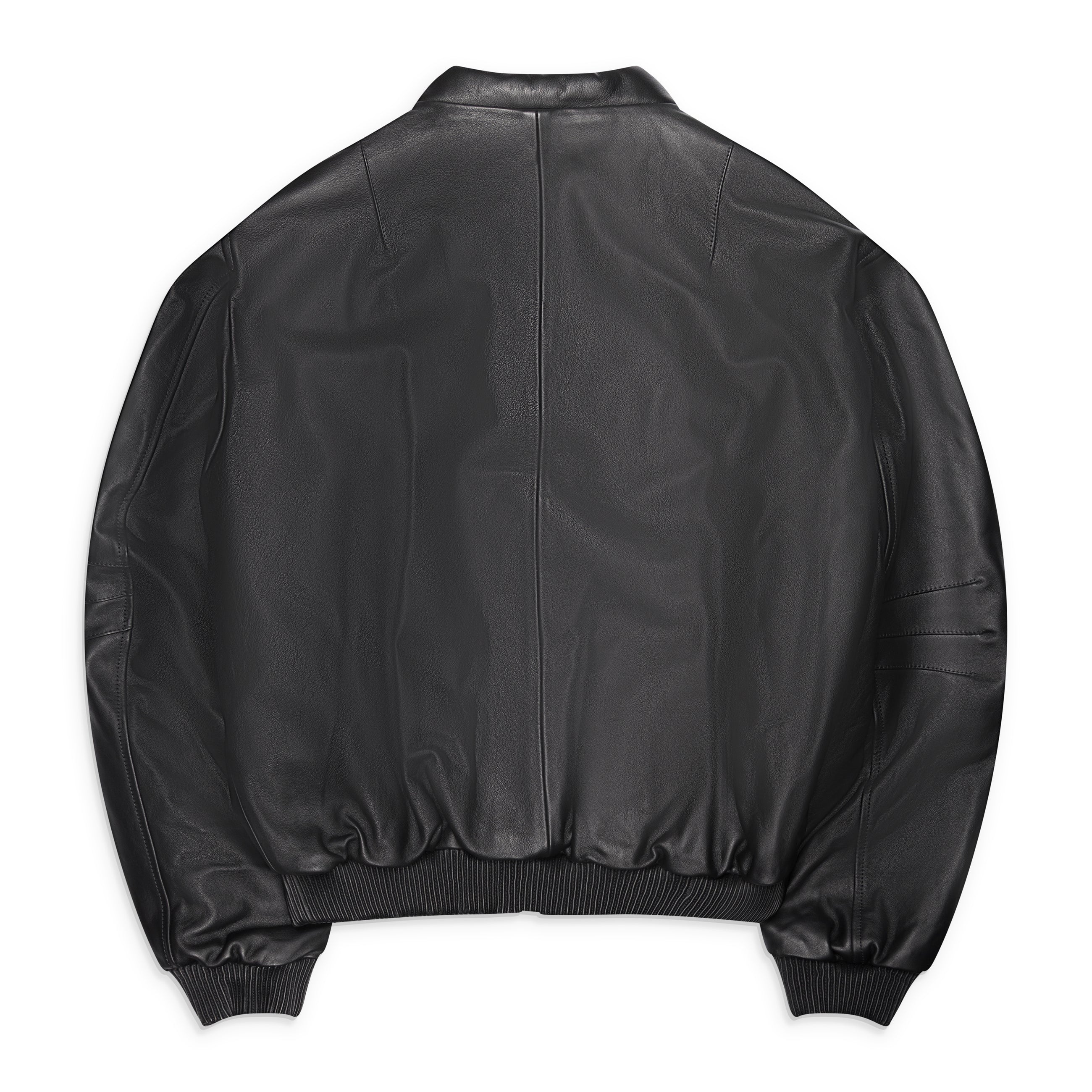 424 New 424 Leather Bomber Black