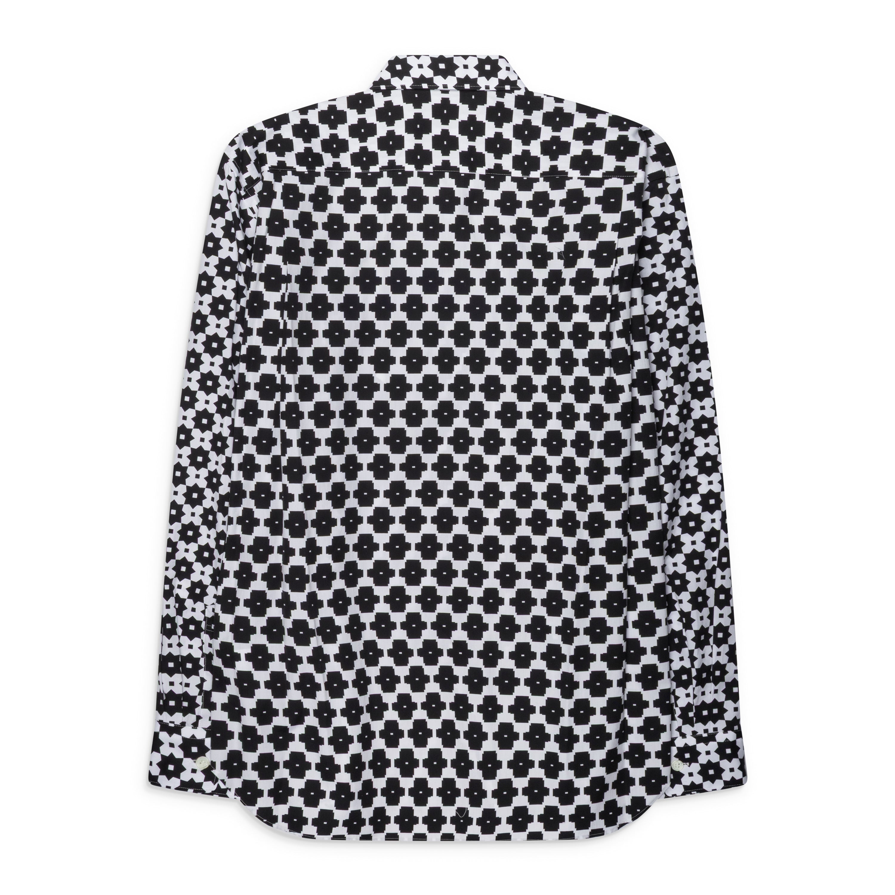 Comme Des Garcons Homme Plus Pattern Zip Shirt White / Black – ESSXNYC