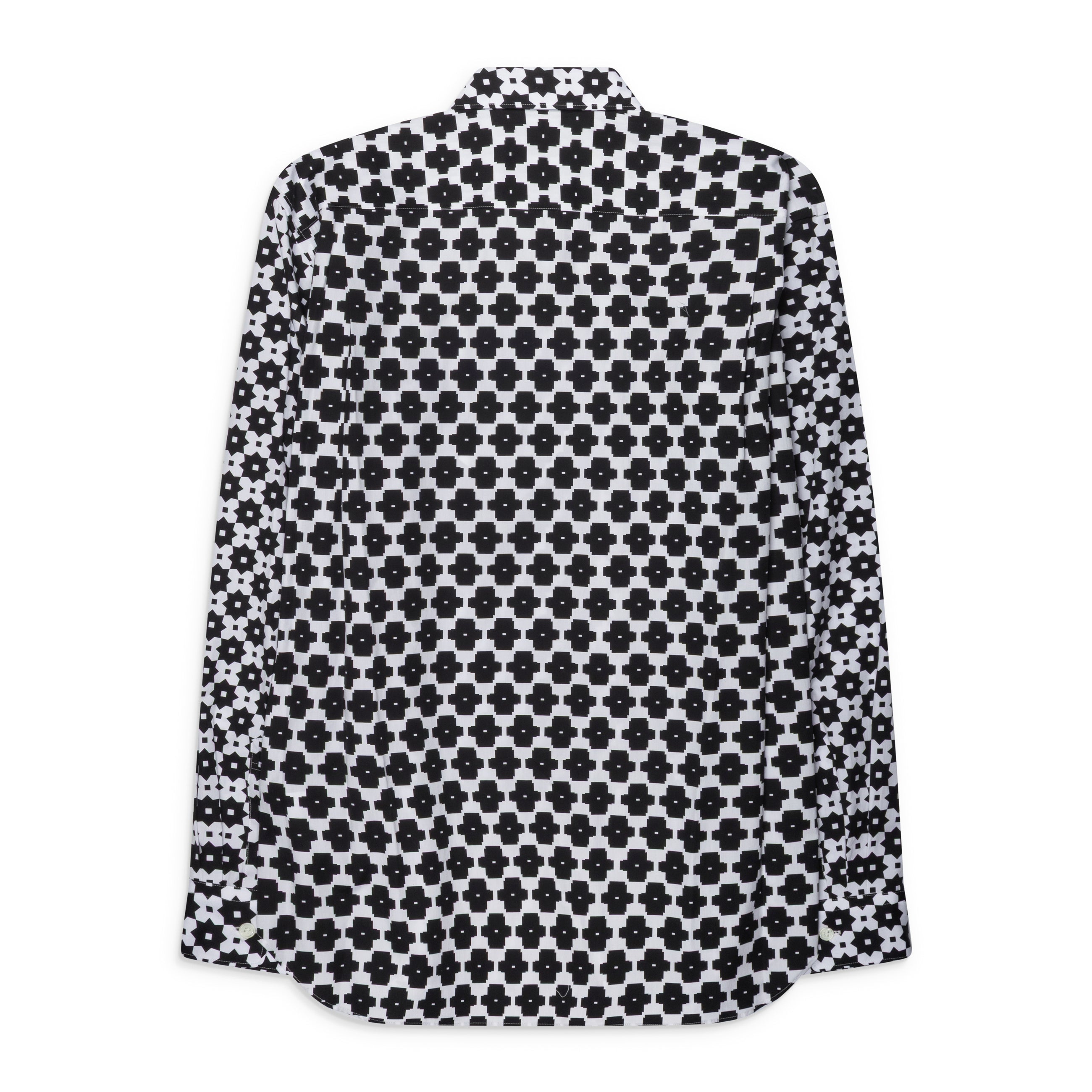 Comme Des Garcons Homme Plus Pattern Zip Shirt White / Black