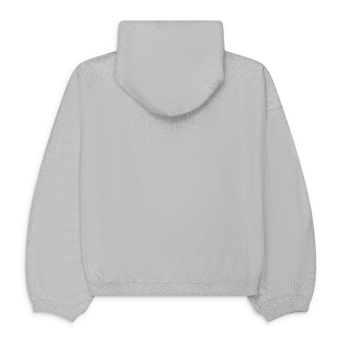 Alexander Wang Crystal Embellished Zip-Up Hoodie Grey