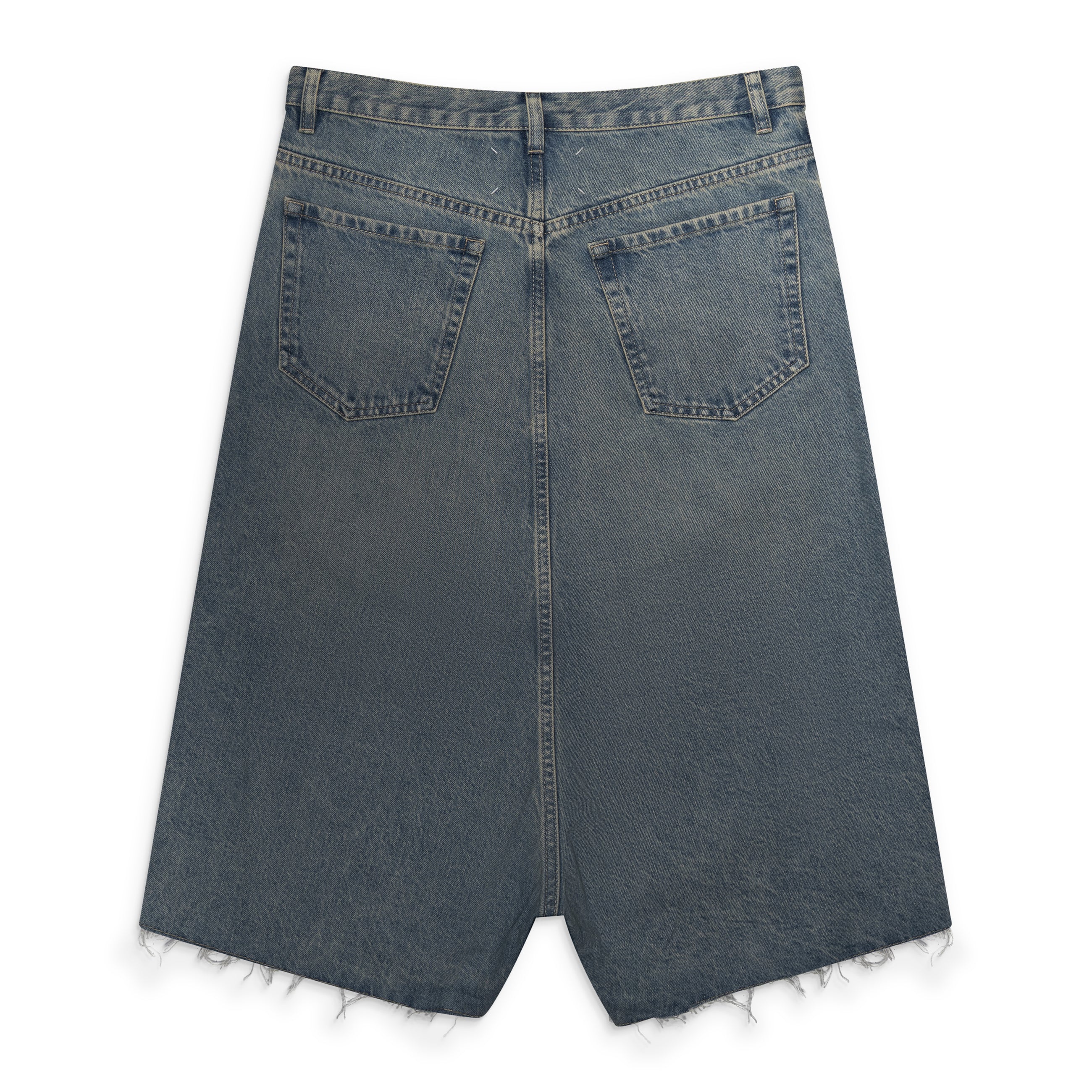 Maison Margiela Extra Long Denim Shorts Blue