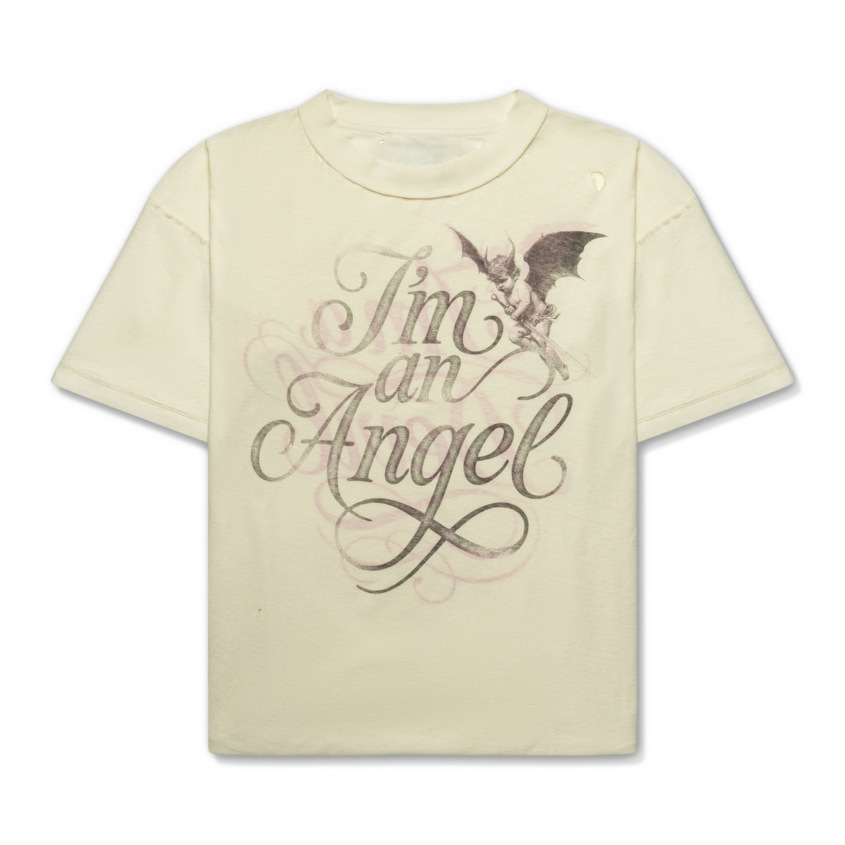 Ercole Studio I'M An Angel Vintage Jersey T Shirts White