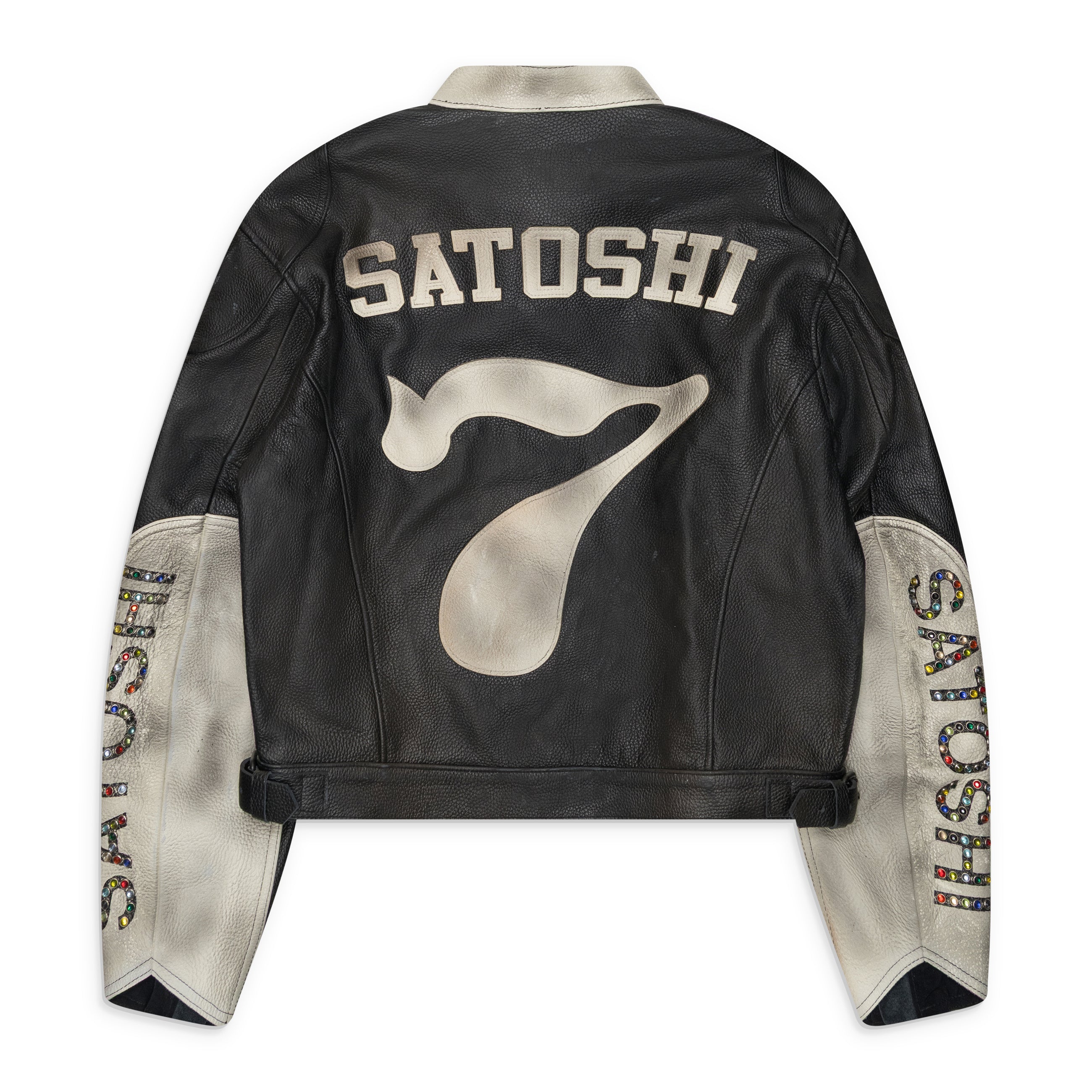 Satoshi Nakamoto Truck Stop Leather Jacket Black