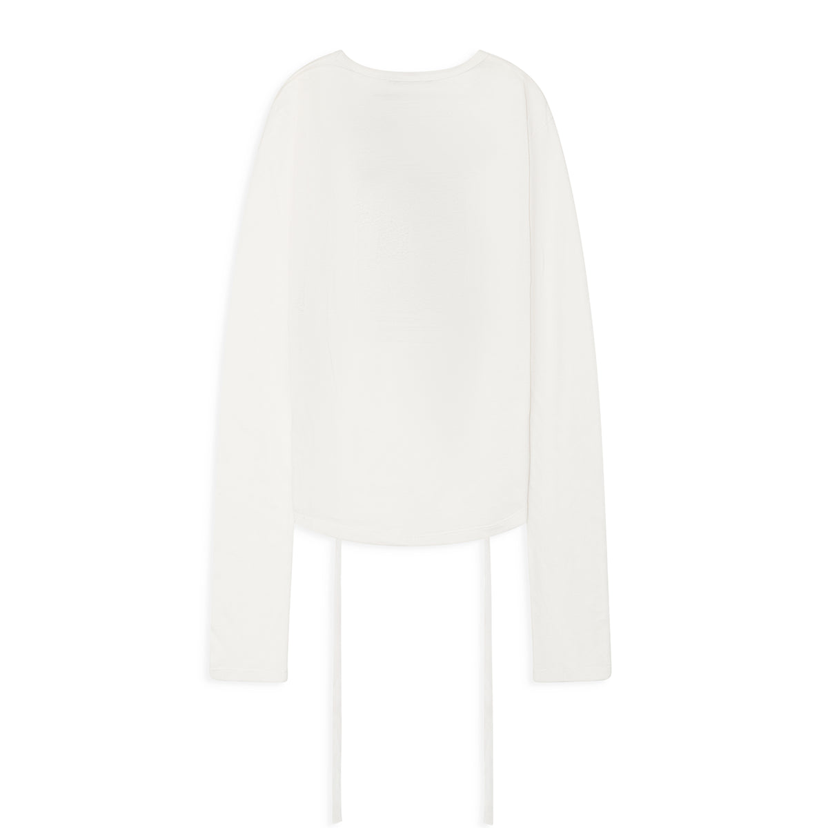 Ann Demeulemeester Dot Wrinkled Cropped Long Sleeves Top With "Dust Of Memory" Print White