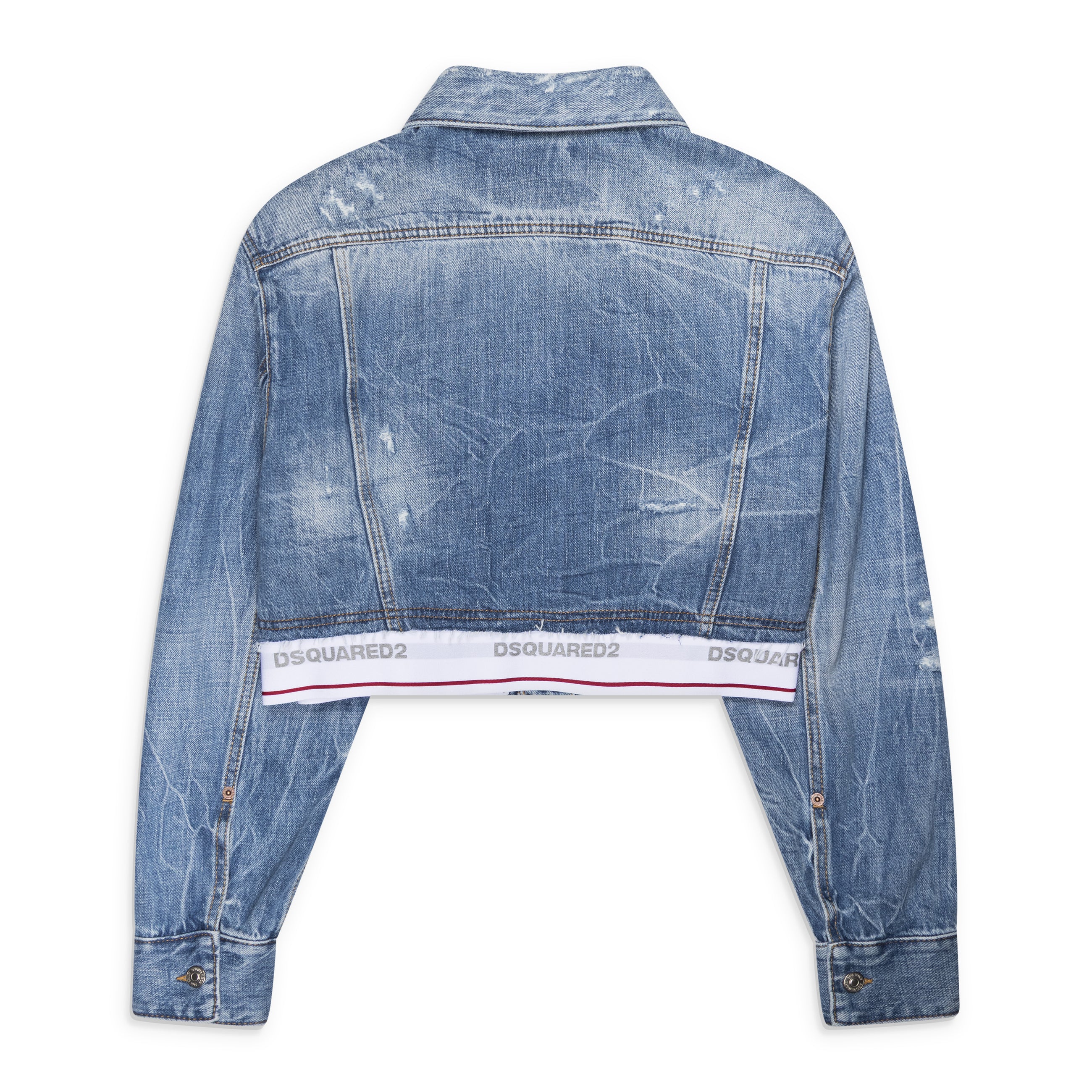 Dsquared2 Undle Boxy Jean Jacket Blue
