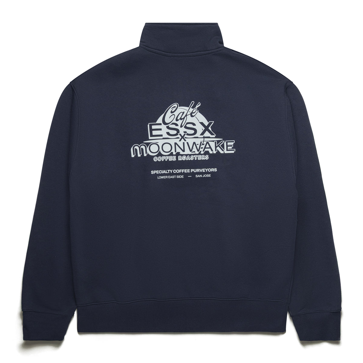 Cafe Essx X Moonwake - Quarter Zip Navy Blue