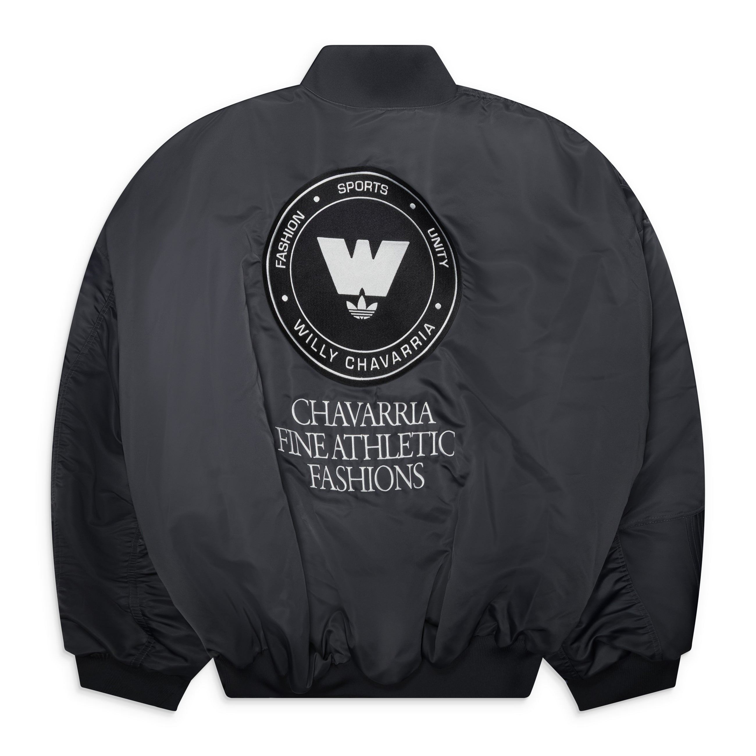 Adidas x Willy Chavarria Satin Bomber Grey