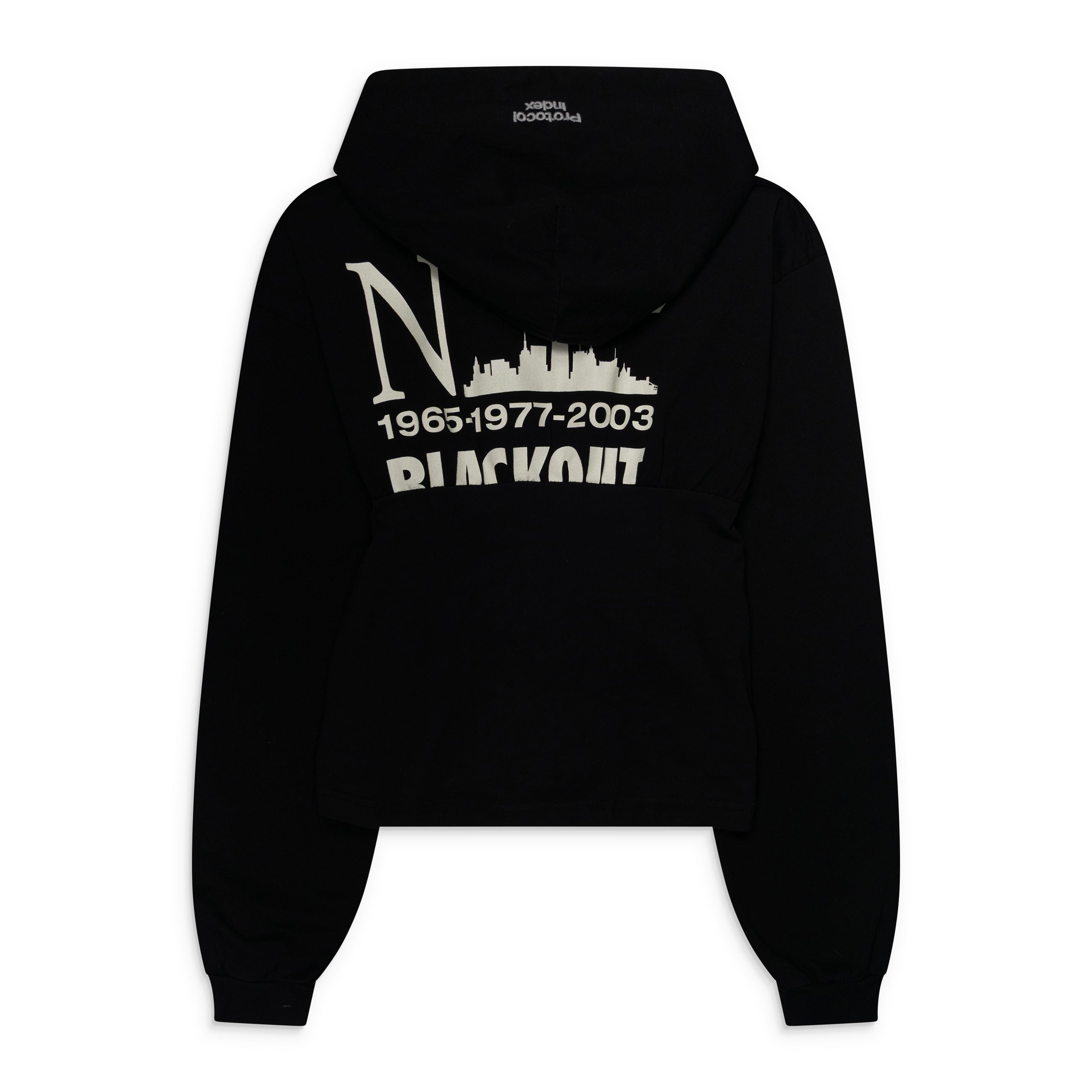 Protocol Index Reconstructed Hourglass Hoodie Black