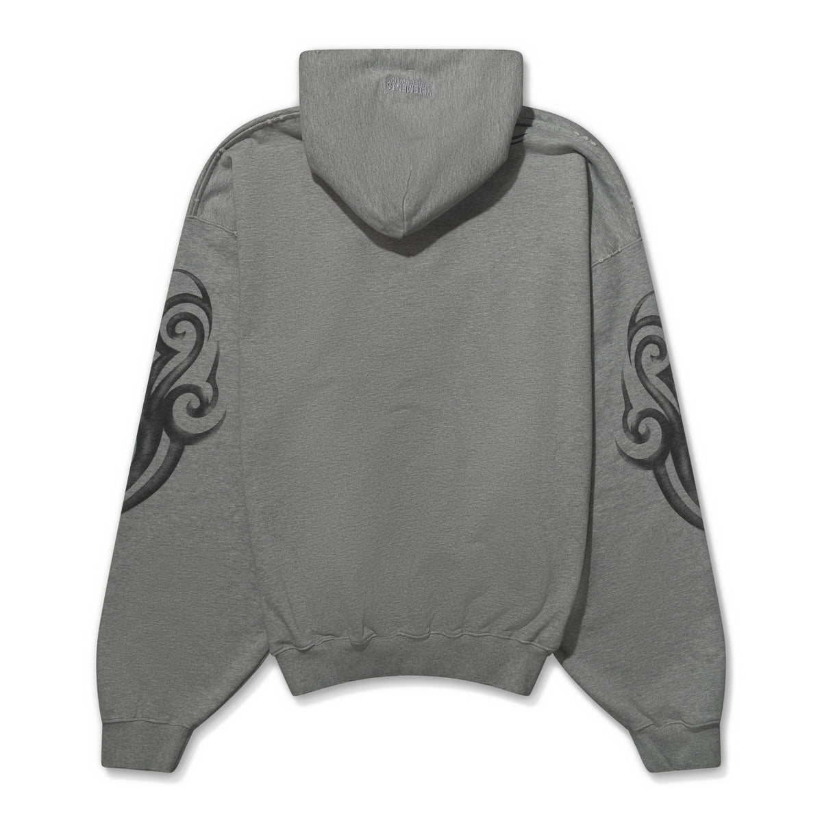 Vetements Graffiti Tribal Zip-Up Hoodie Grey