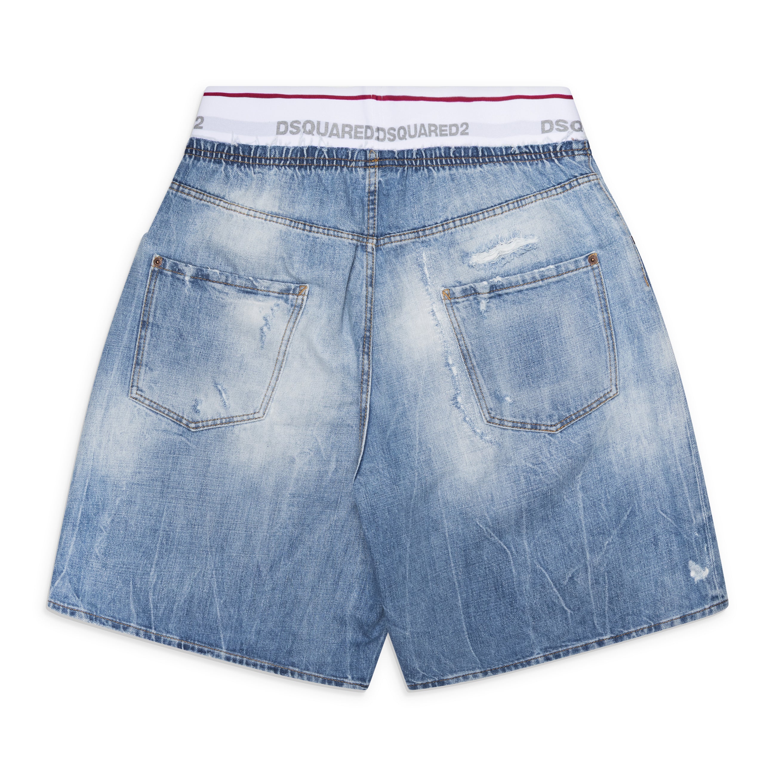 Dsquared2 Boxer Waistband Surfer Shorts Blue