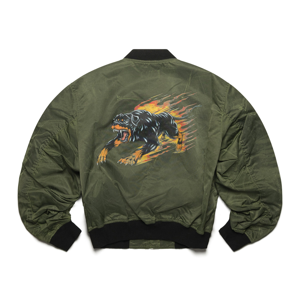Thug Club Jamong Two Tone Washed Ma-1 Jacket Khaki