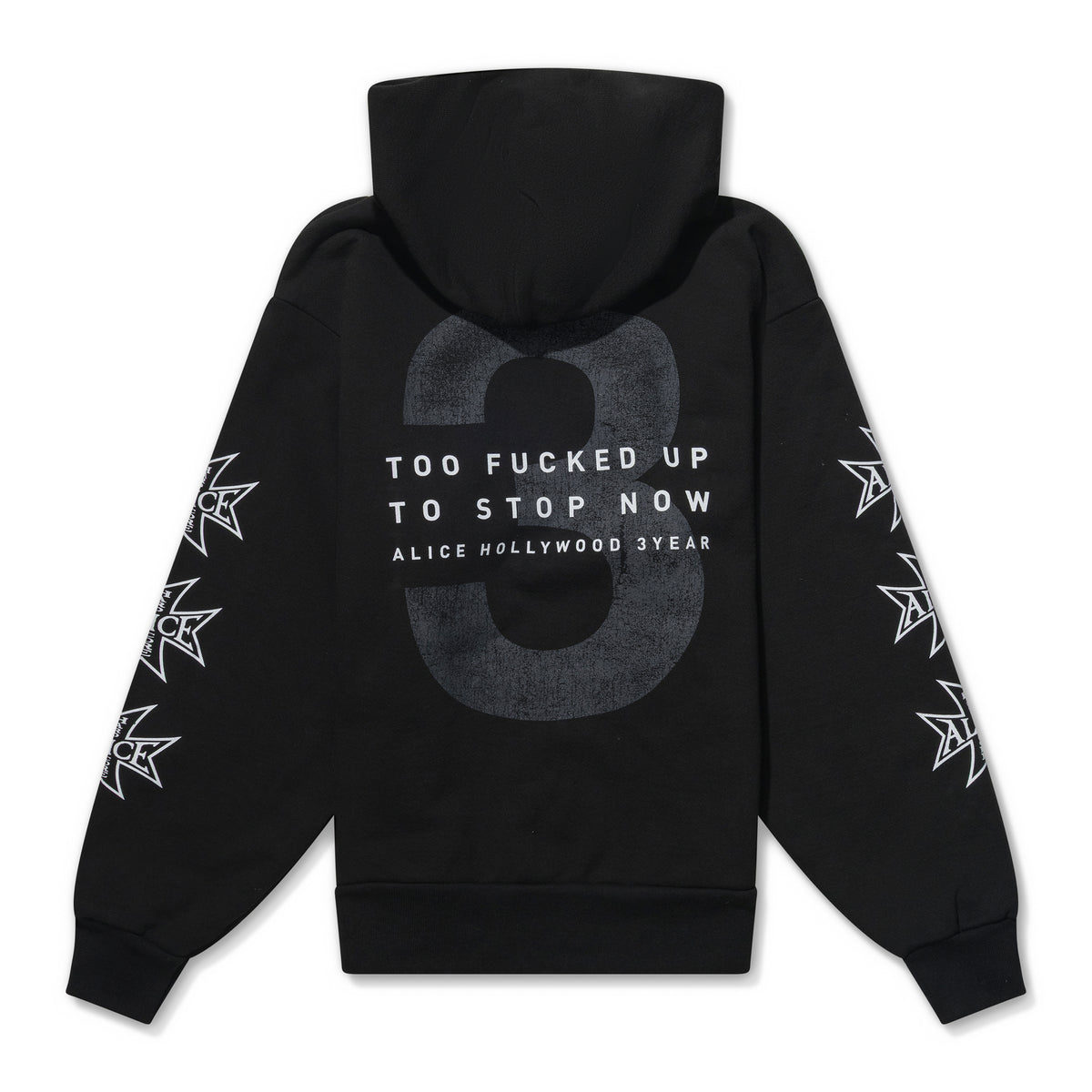 Alice Hollywood 3 Year Anniversary Zip Up Hoodie Black