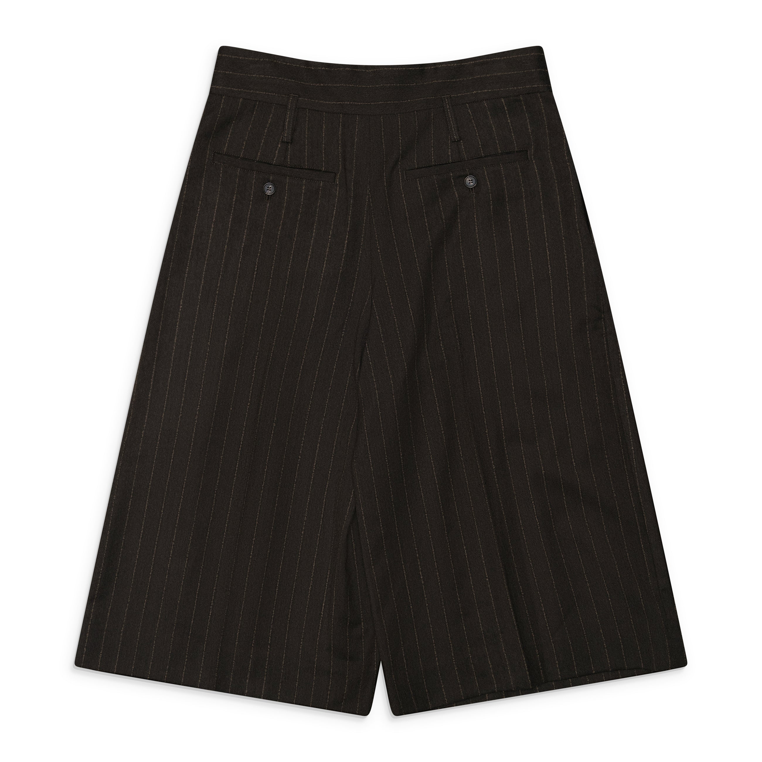 Simone Rocha Peeling Waist Wide Leg Shorts Brown