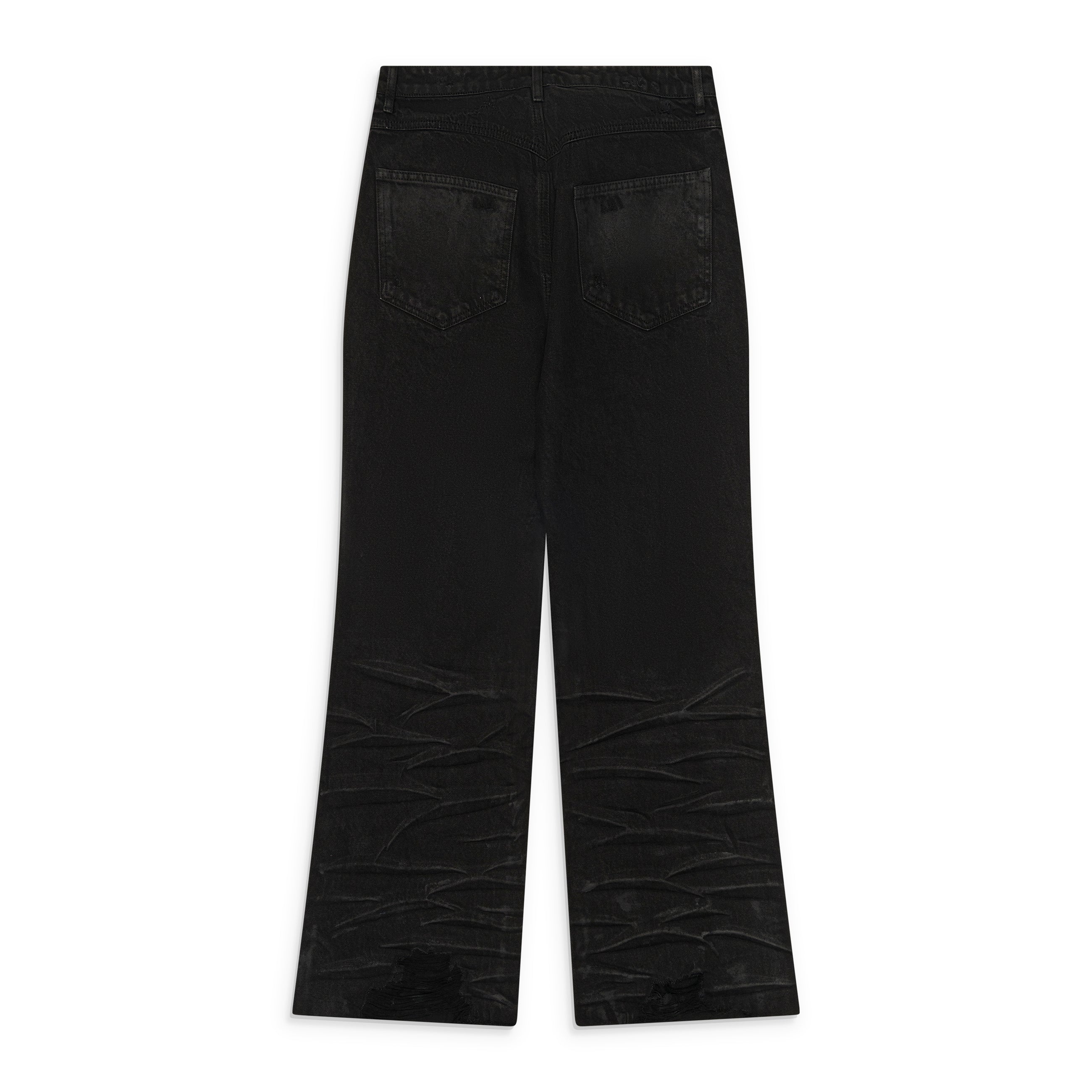Troubled Waters Lace Up Jeans Black