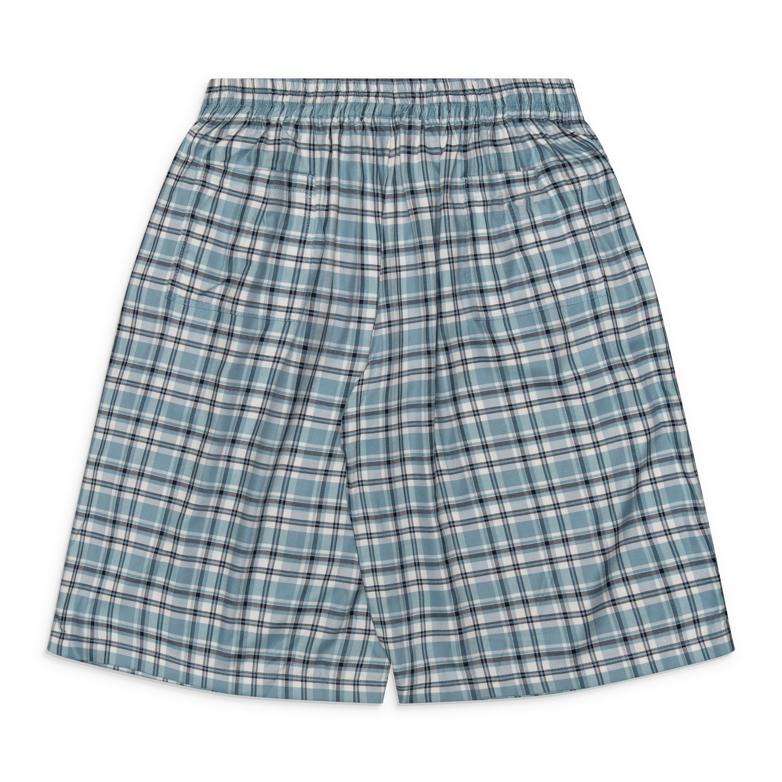 Acne Studios Check Flannel Shorts Turquoise/Blue/White