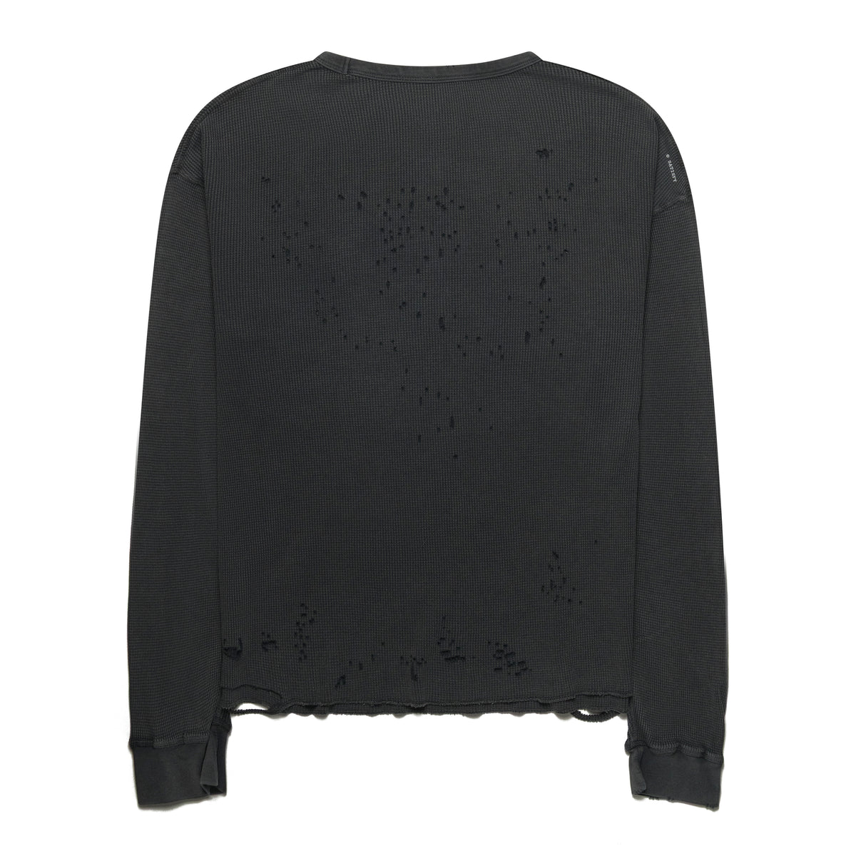 SATISFY Mothtech Waffle Long Tee Black