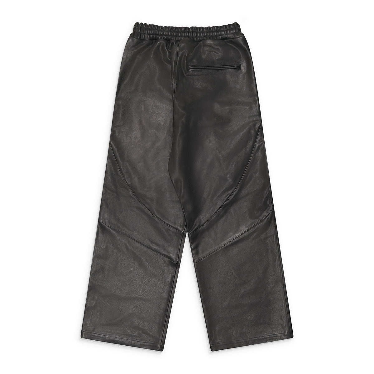 Doublet Basketball Shoe Pocket Leather Pants Black