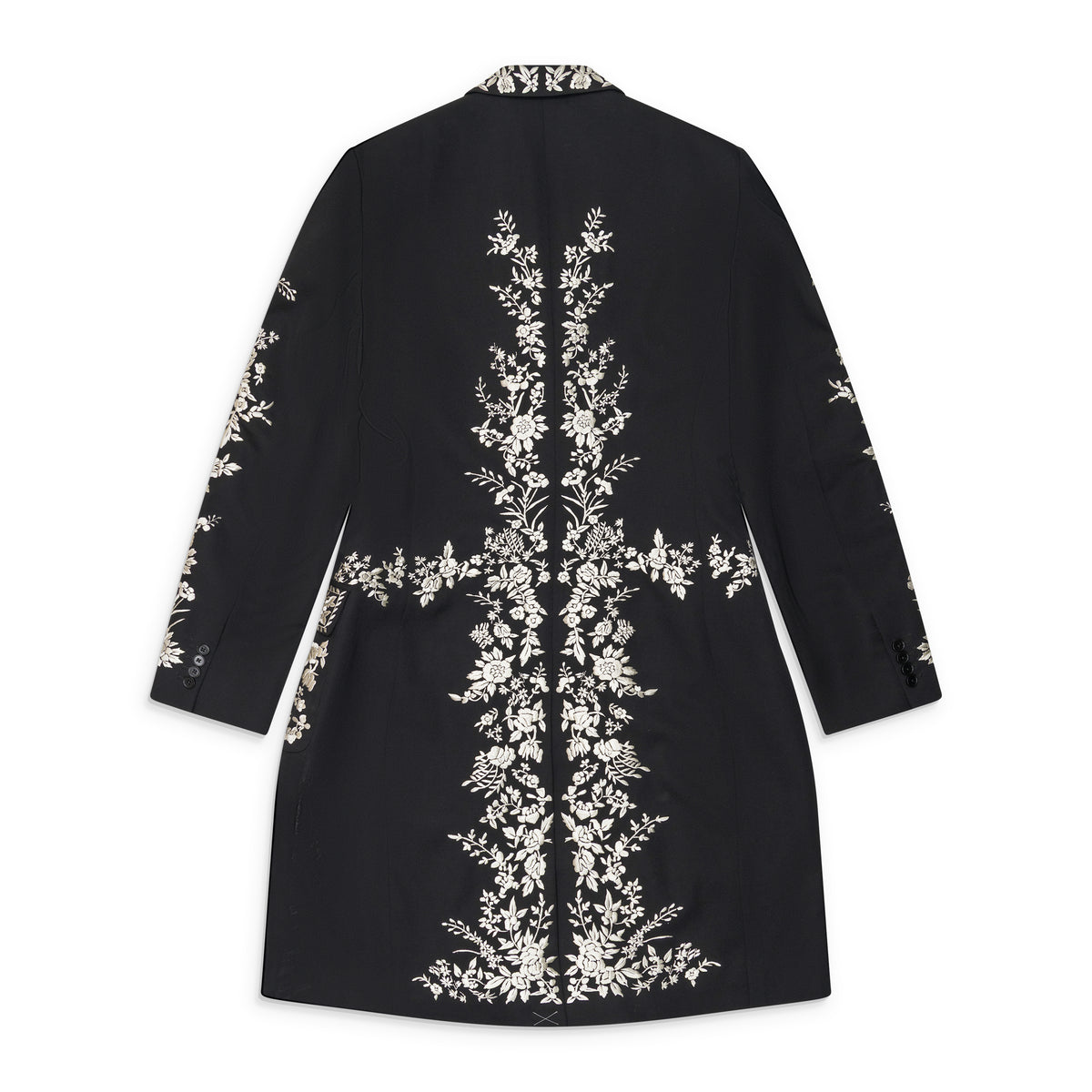 Alexander McQueen Embroidered Coat Black