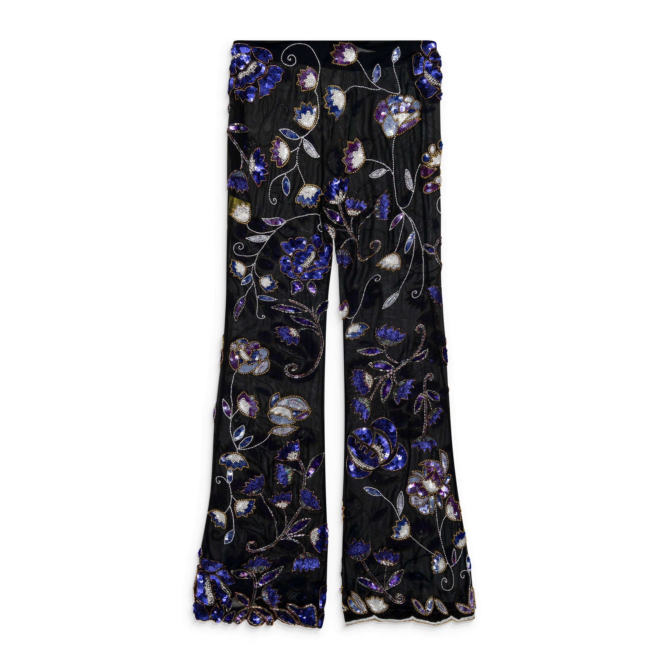 Conner Ives Vintage Sequin Trousers Black