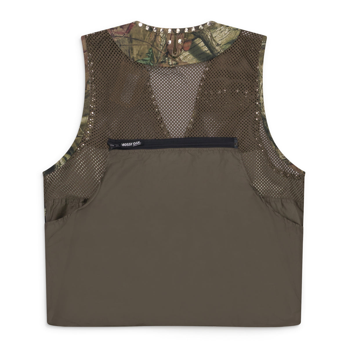 PHIPPS Vintage Camo Vest W/ Crystal Stud Treatment Jackets Green