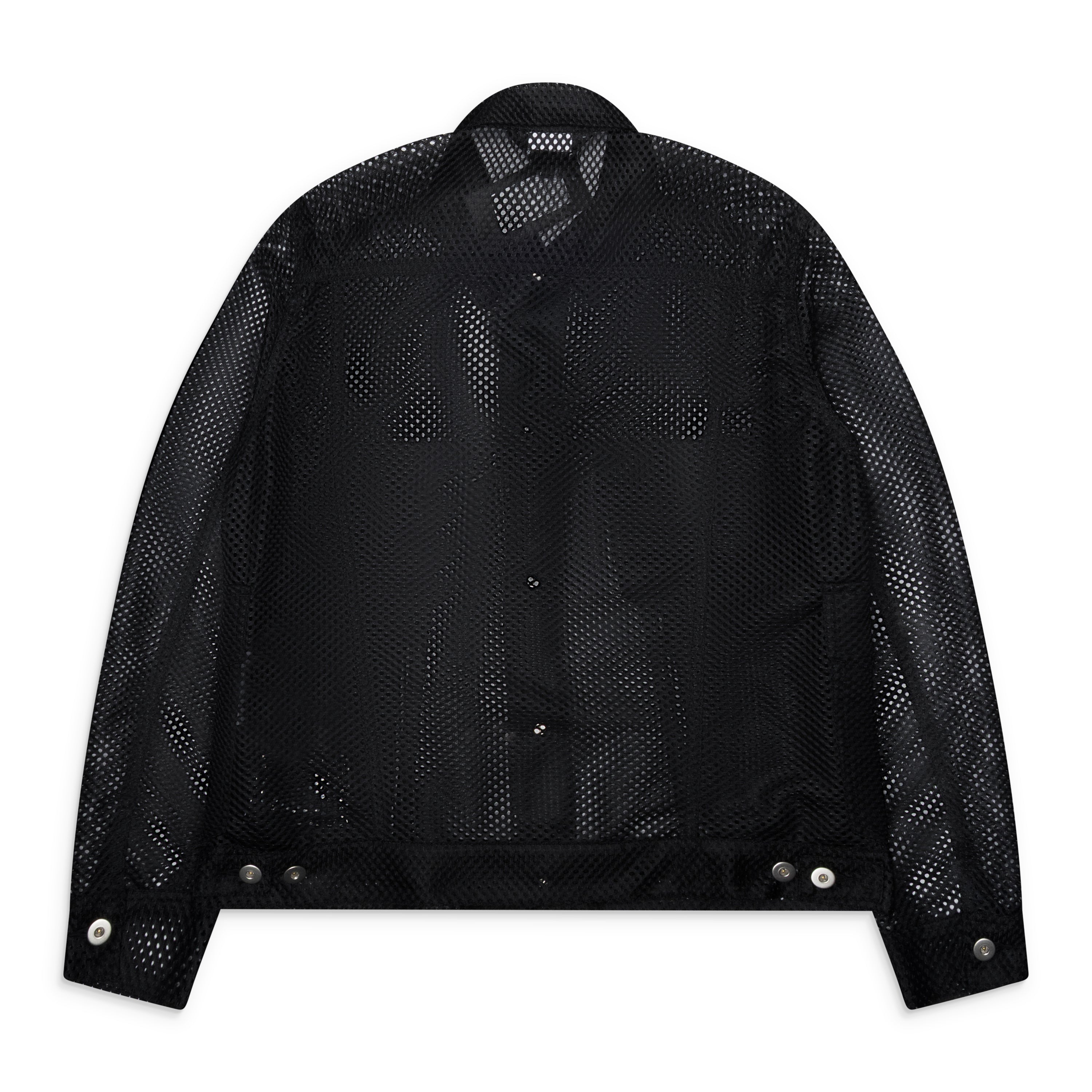 Comme Des Garcons Black Black Mesh Trucker Jacket – ESSXNYC