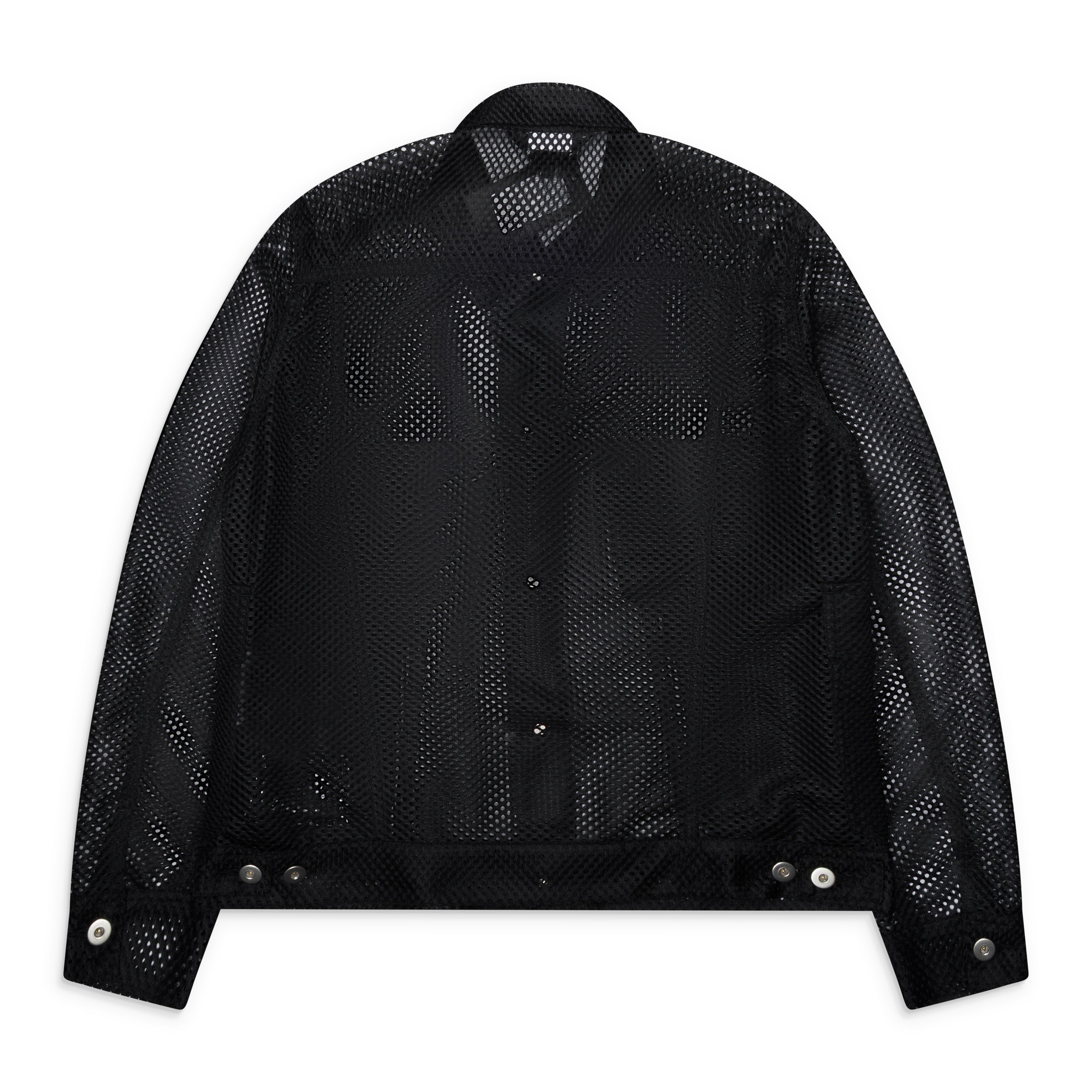 Comme Des Garcons Black Black Mesh Trucker Jacket