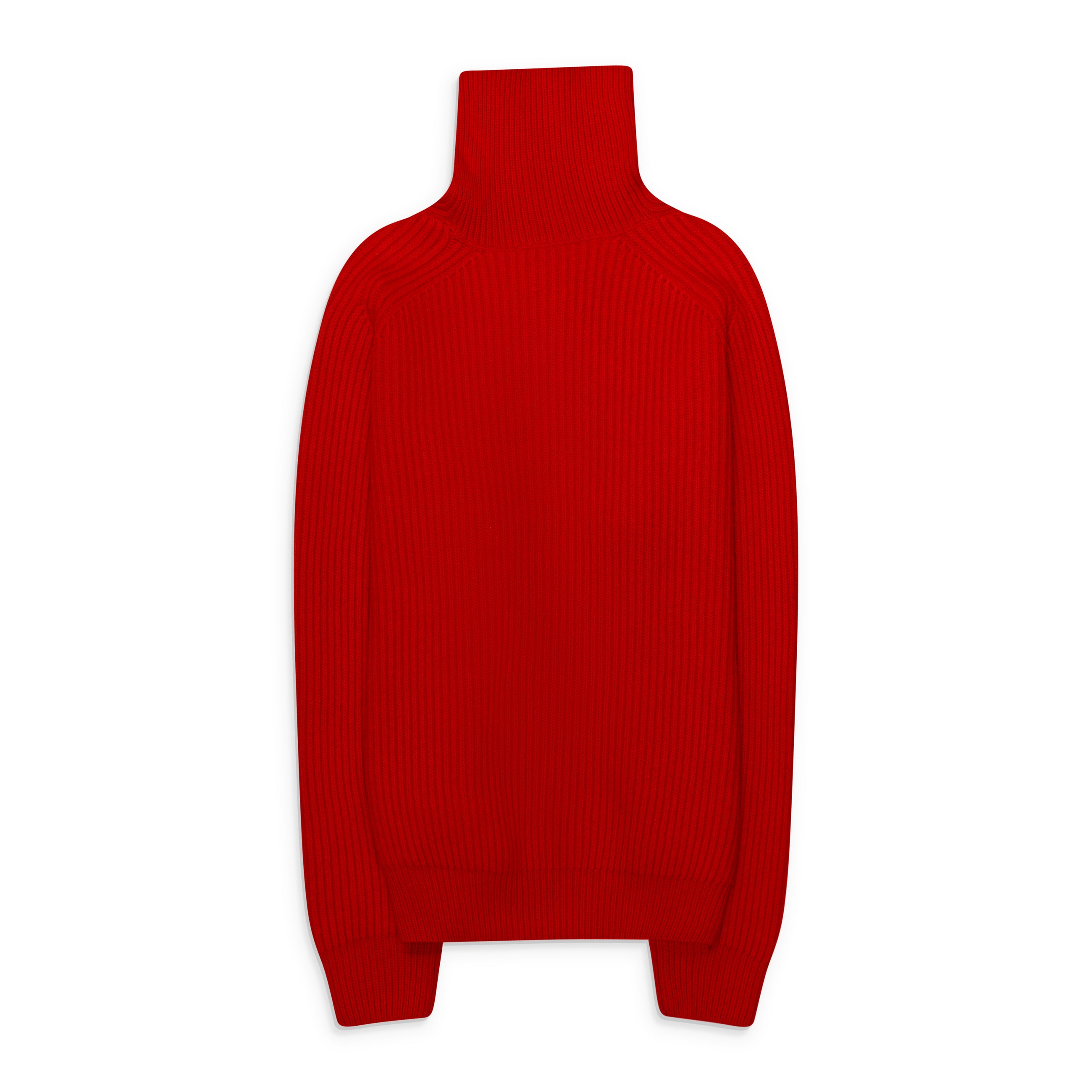 Jil Sander High Zipped Neck Jumper Poppy