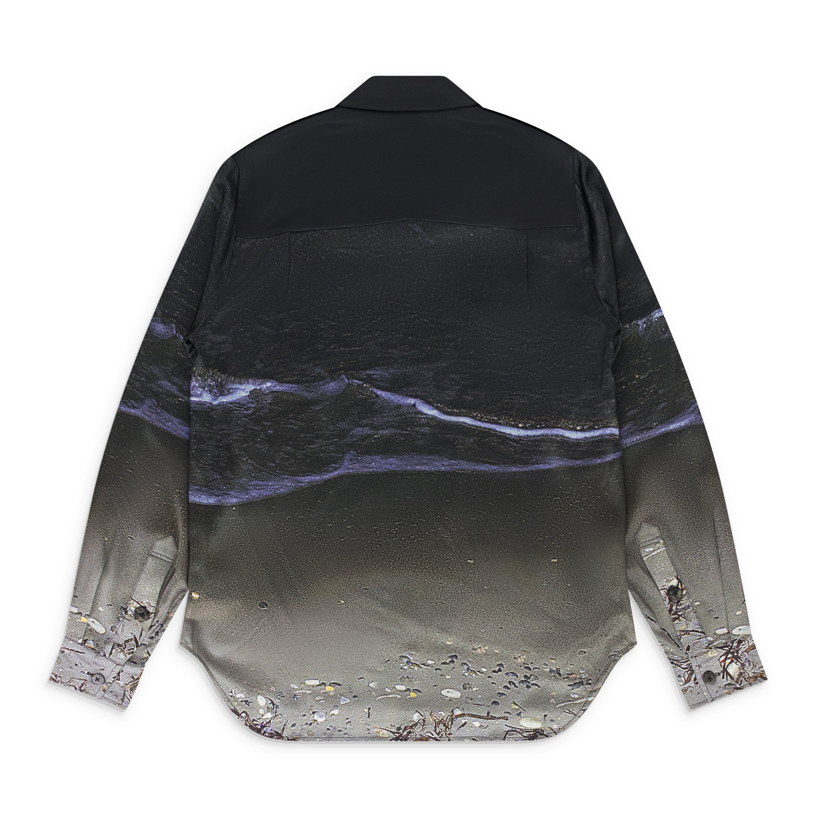 Ximon Lee Print Silk Shirt Night Shore