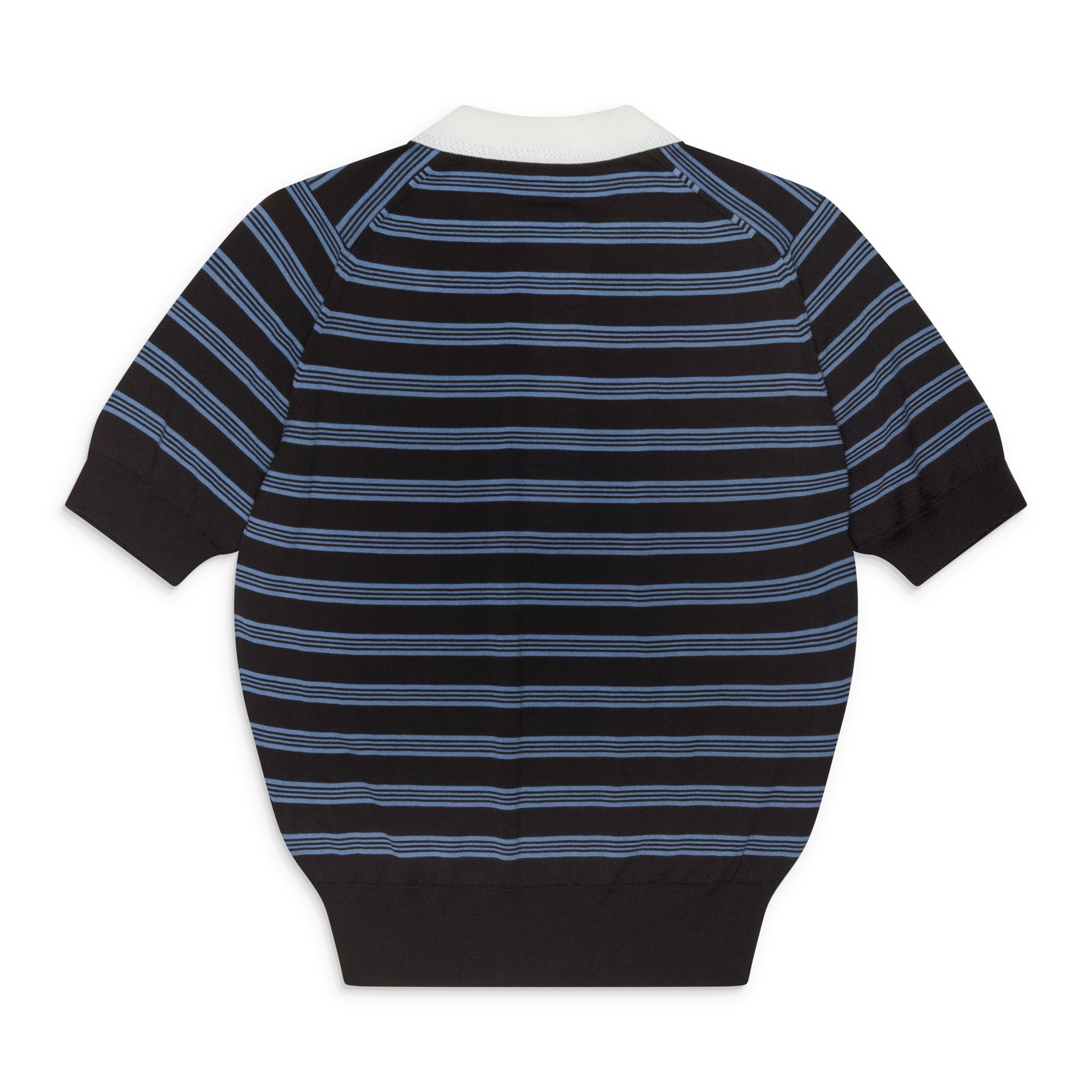 Wales Bonner Brown / Blue John Smedley Breeze Polo