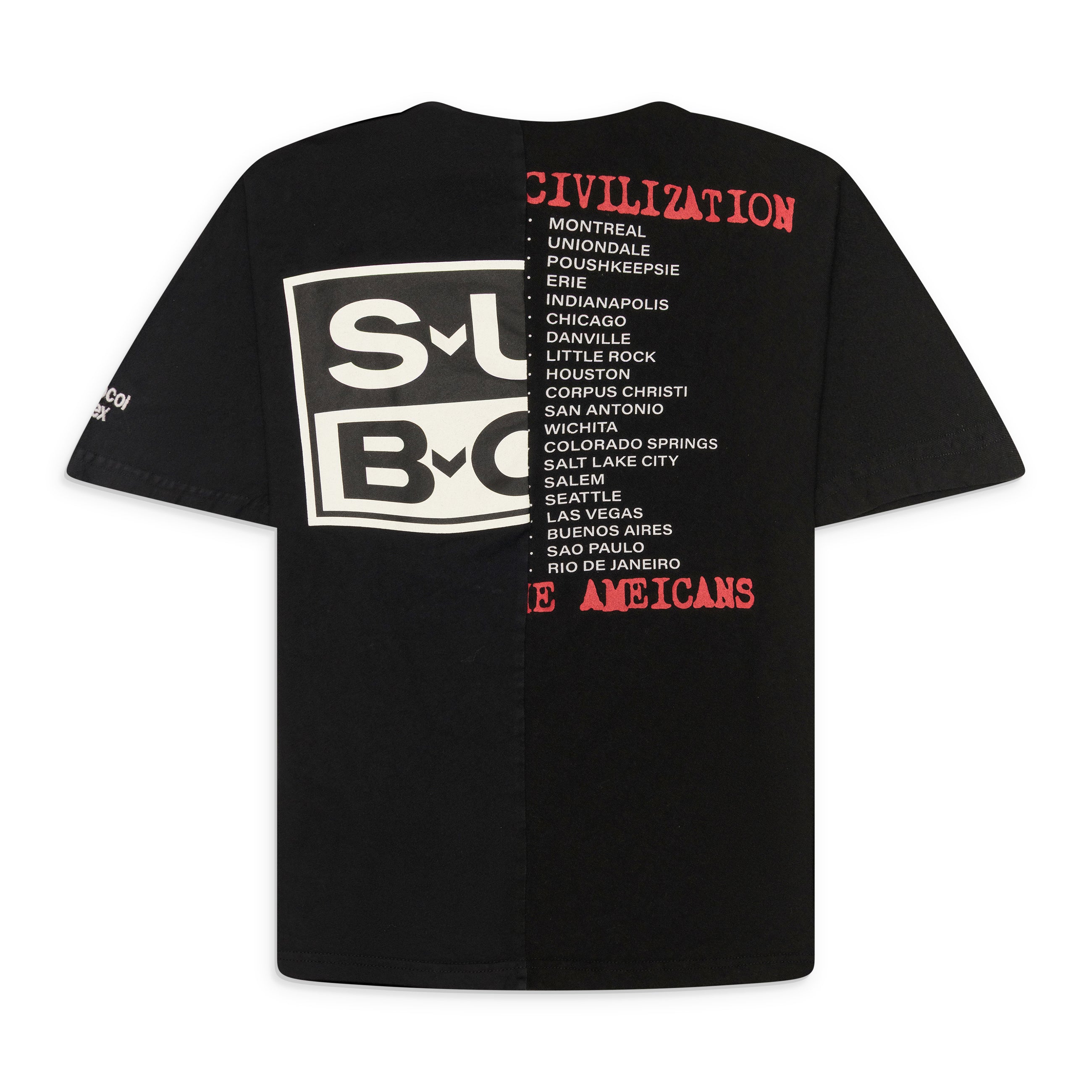 Protocol Index Fake Shoulder Seam T-Shirt Black
