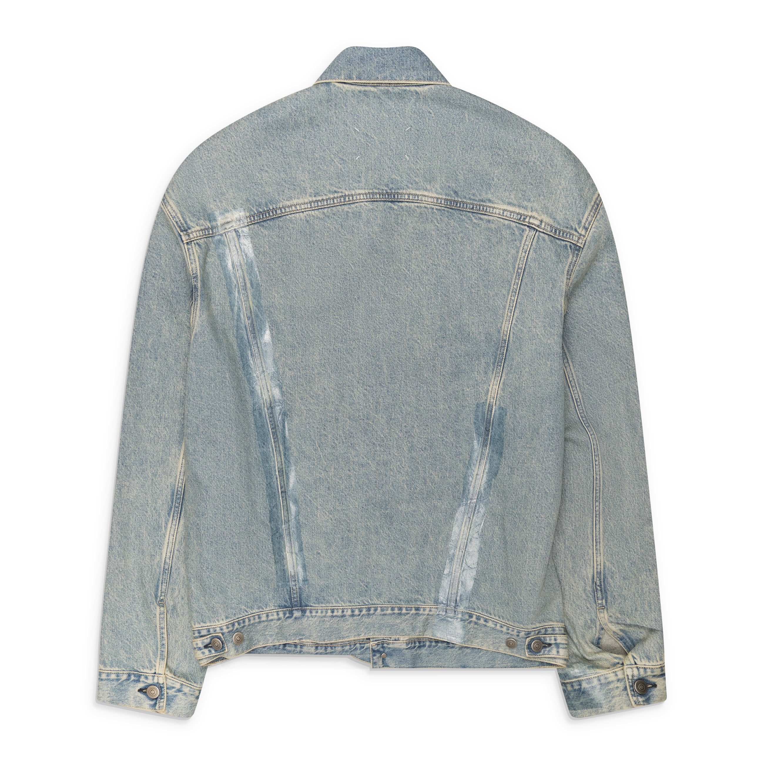 Maison Margiela Denim Jacket With Tape Details Blue