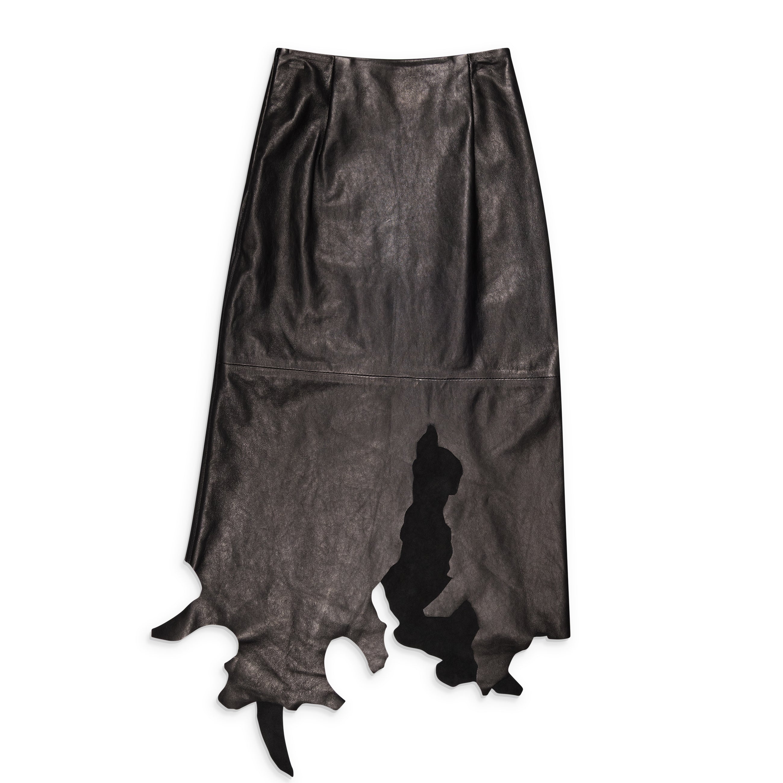Diesel Leather Skirt Black