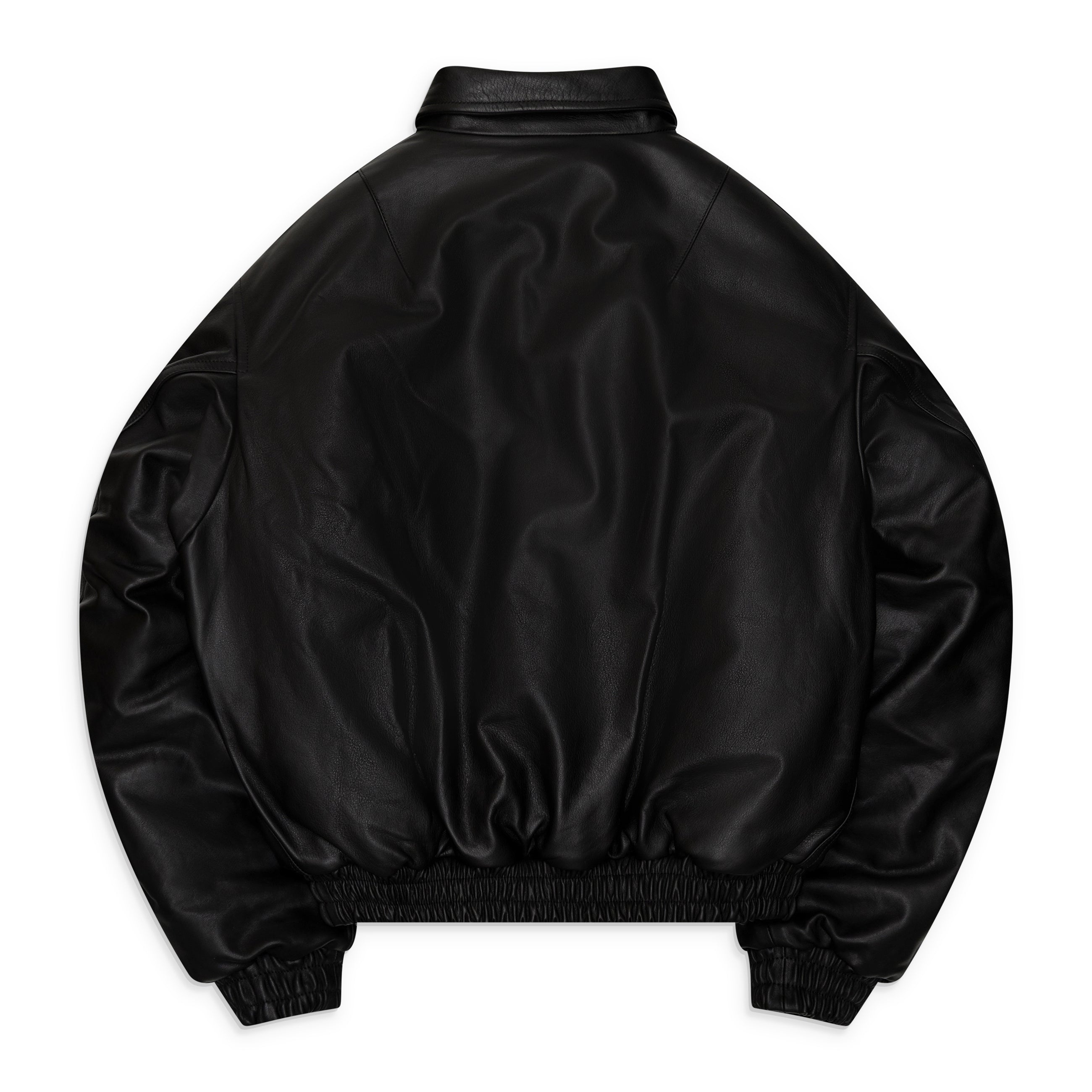 AWGE Reversible Leather Bomber Black/Orange