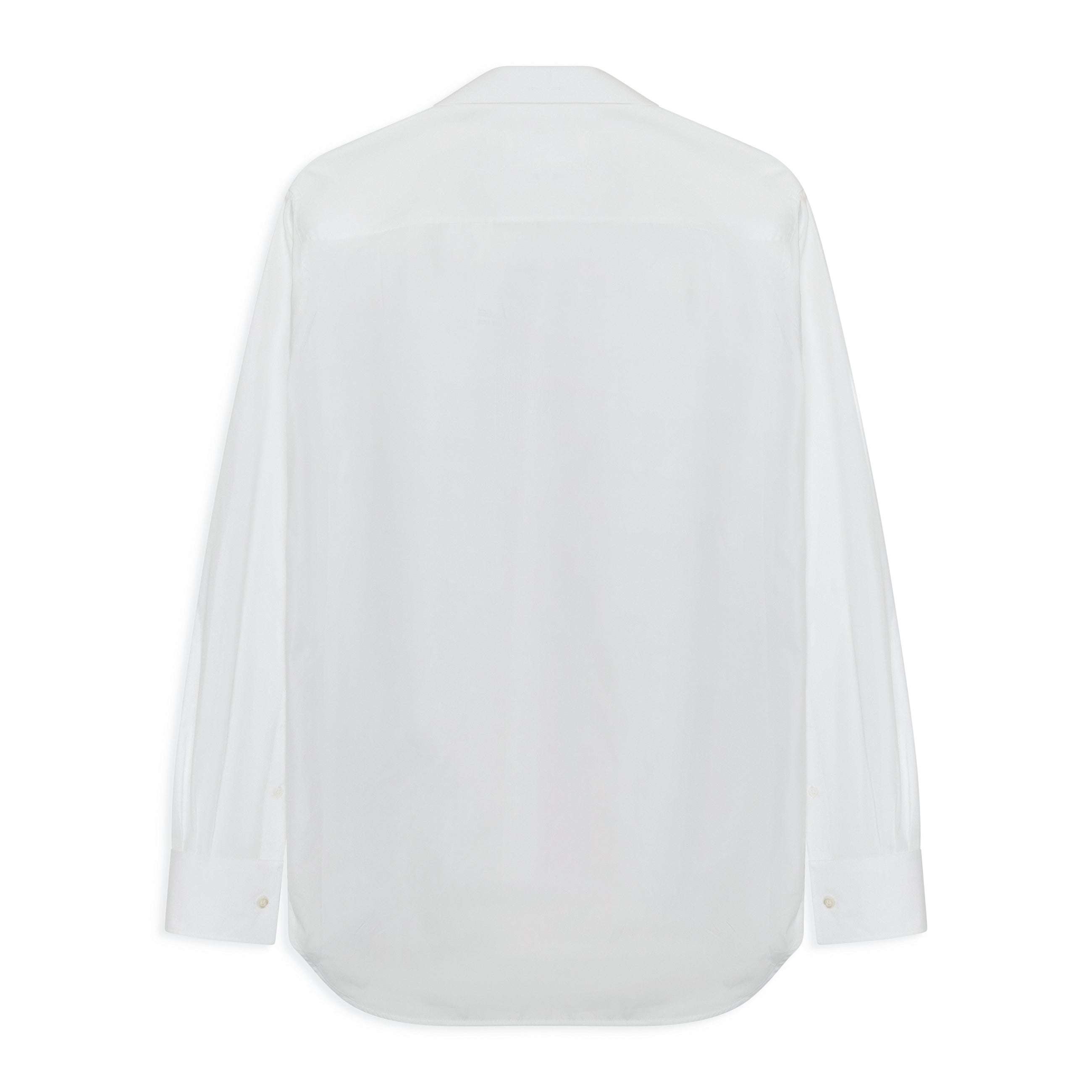 Maison Margiela Open Collar Long Sleeve Shirt White