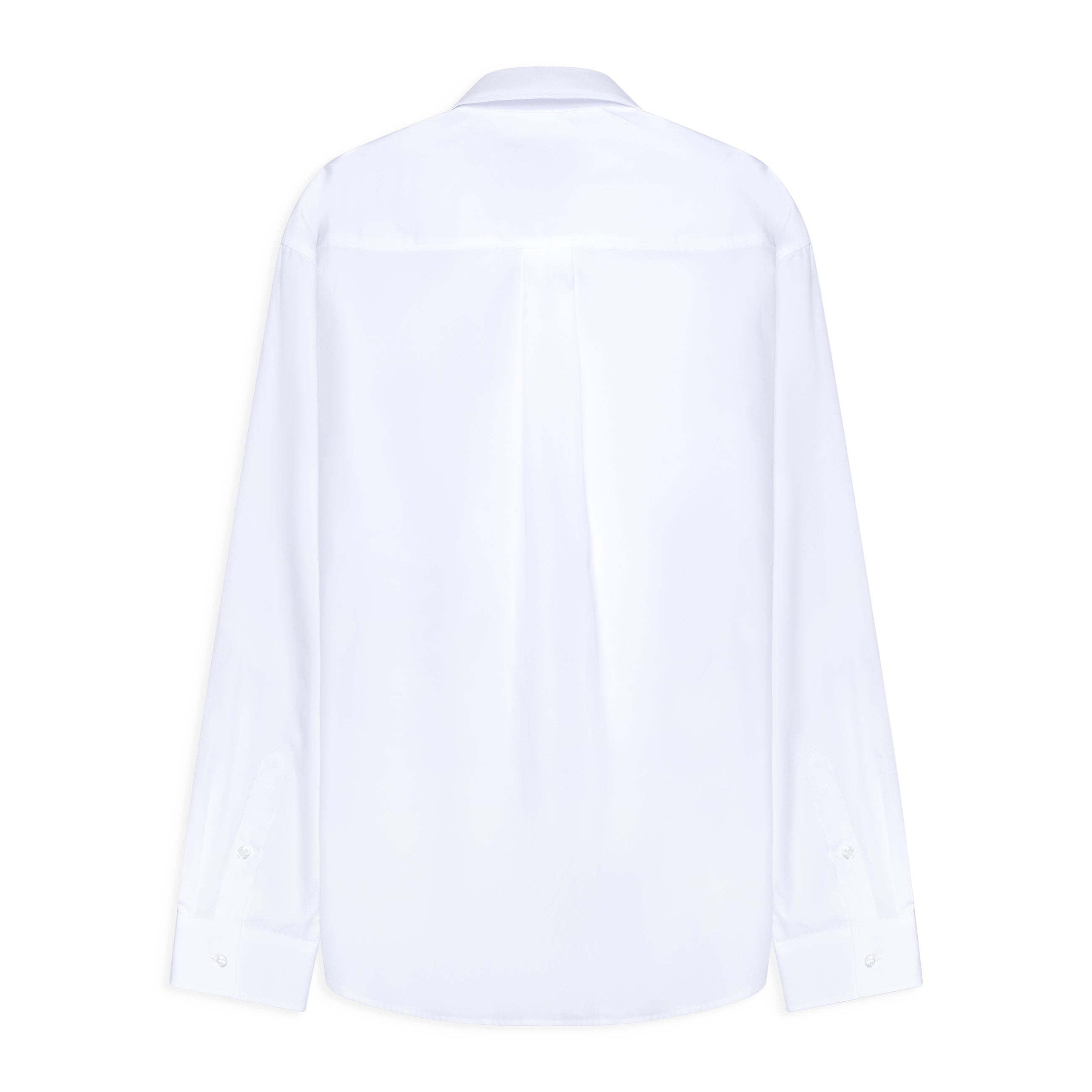 Simone Rocha Classic Concealed Button Shirt W/ Emb White