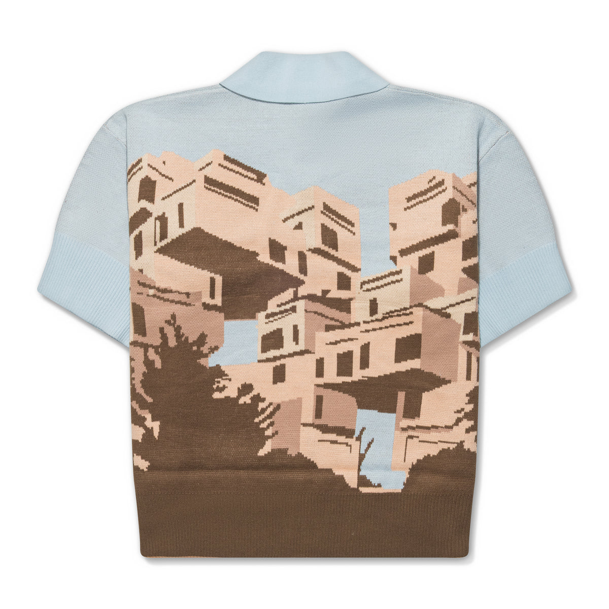 House of Errors The Apartments Knitted Polo Blue