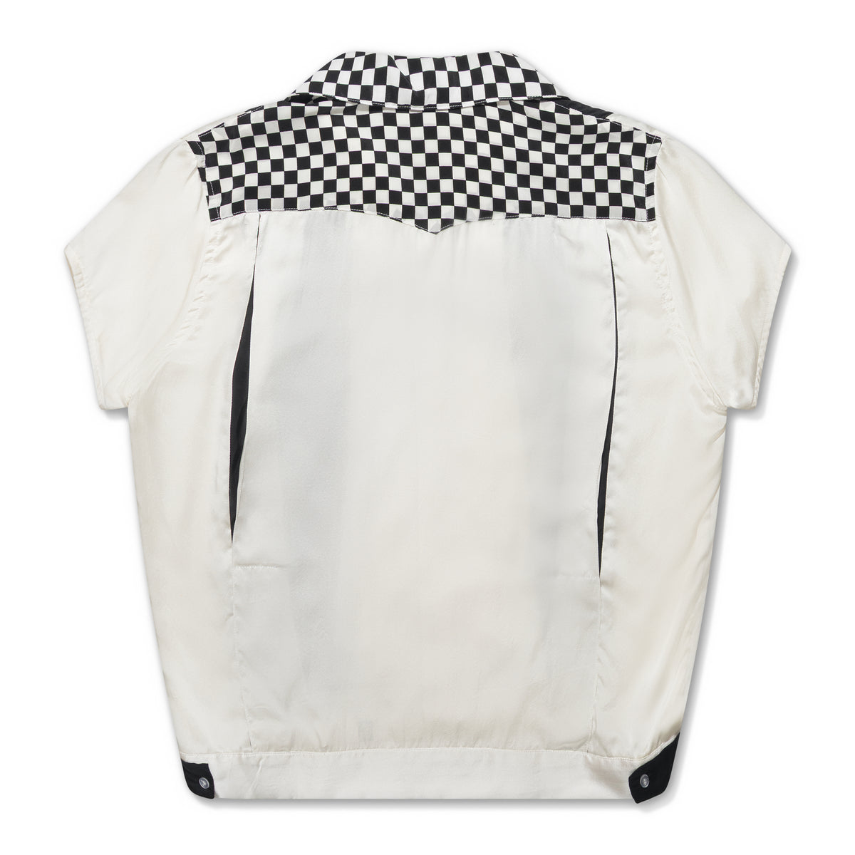 YOSSI CORP Silk Checkered Bowling Shirt Checkered