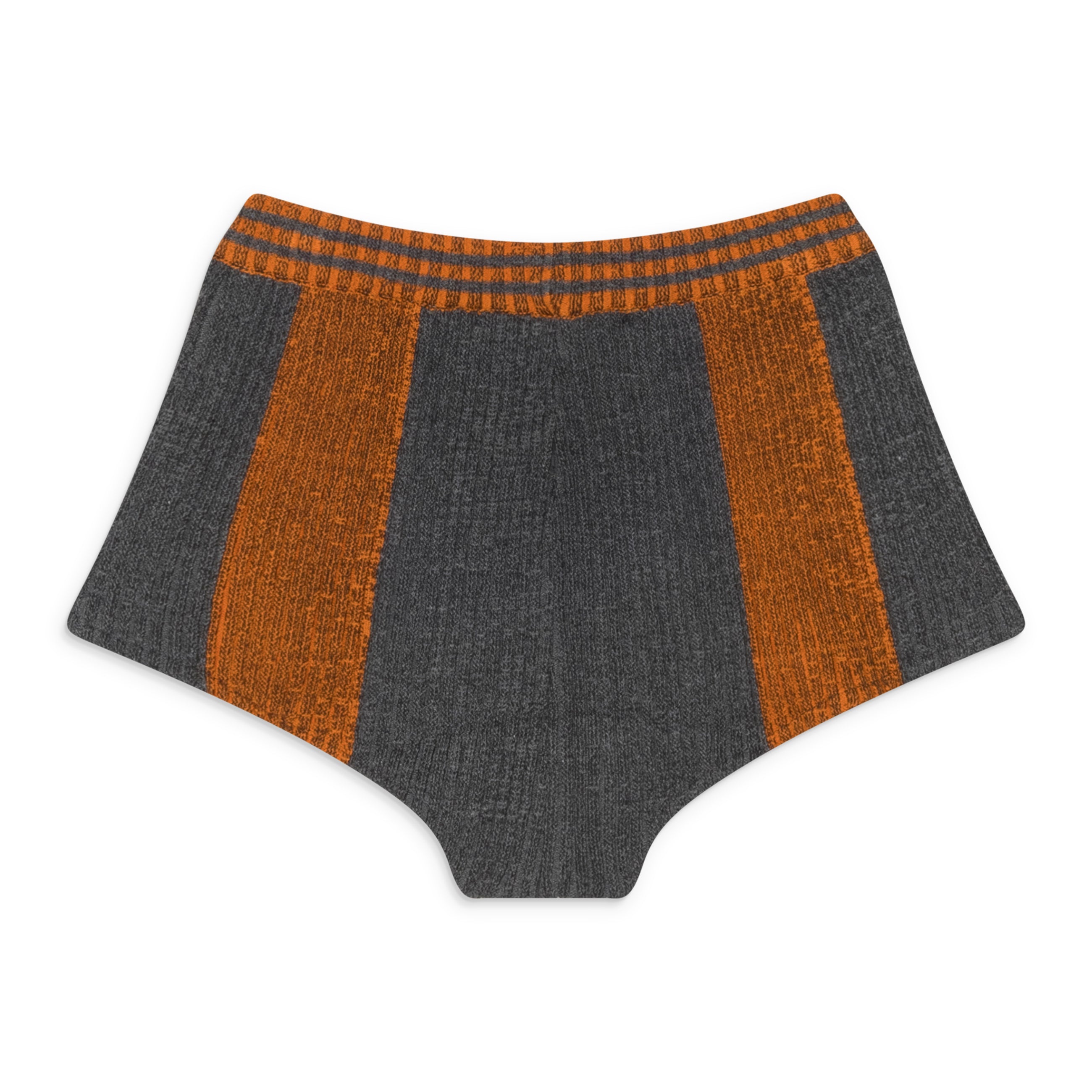 Ottolinger Grey / Orange Textured Knit Team Shorts Multicolor
