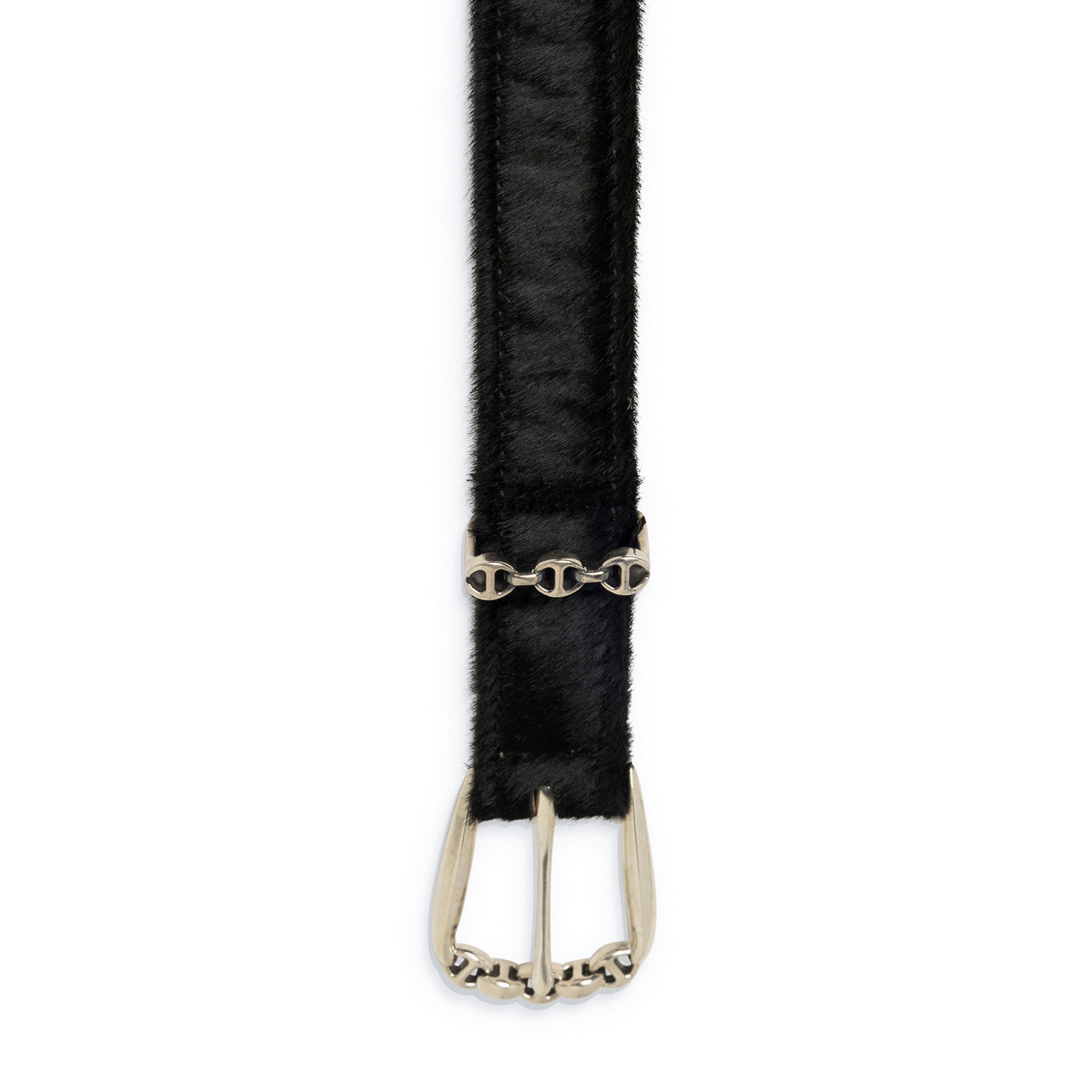 424 x Hoorsenbuhs Black Fur Western Belt Black