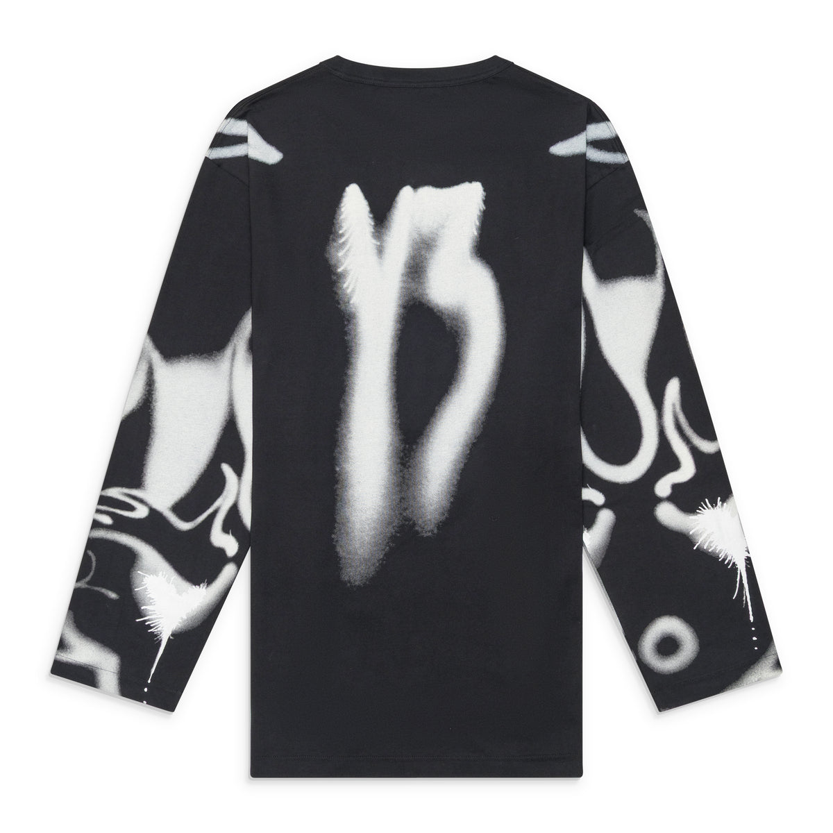 Y-3 Aop Gfx Ls Tee Black Black