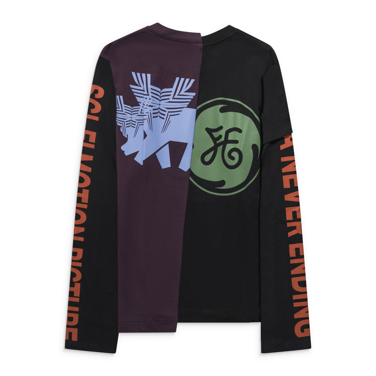 FFFPostalservice Reconstructed Defense Long Sleeve Black/Violet