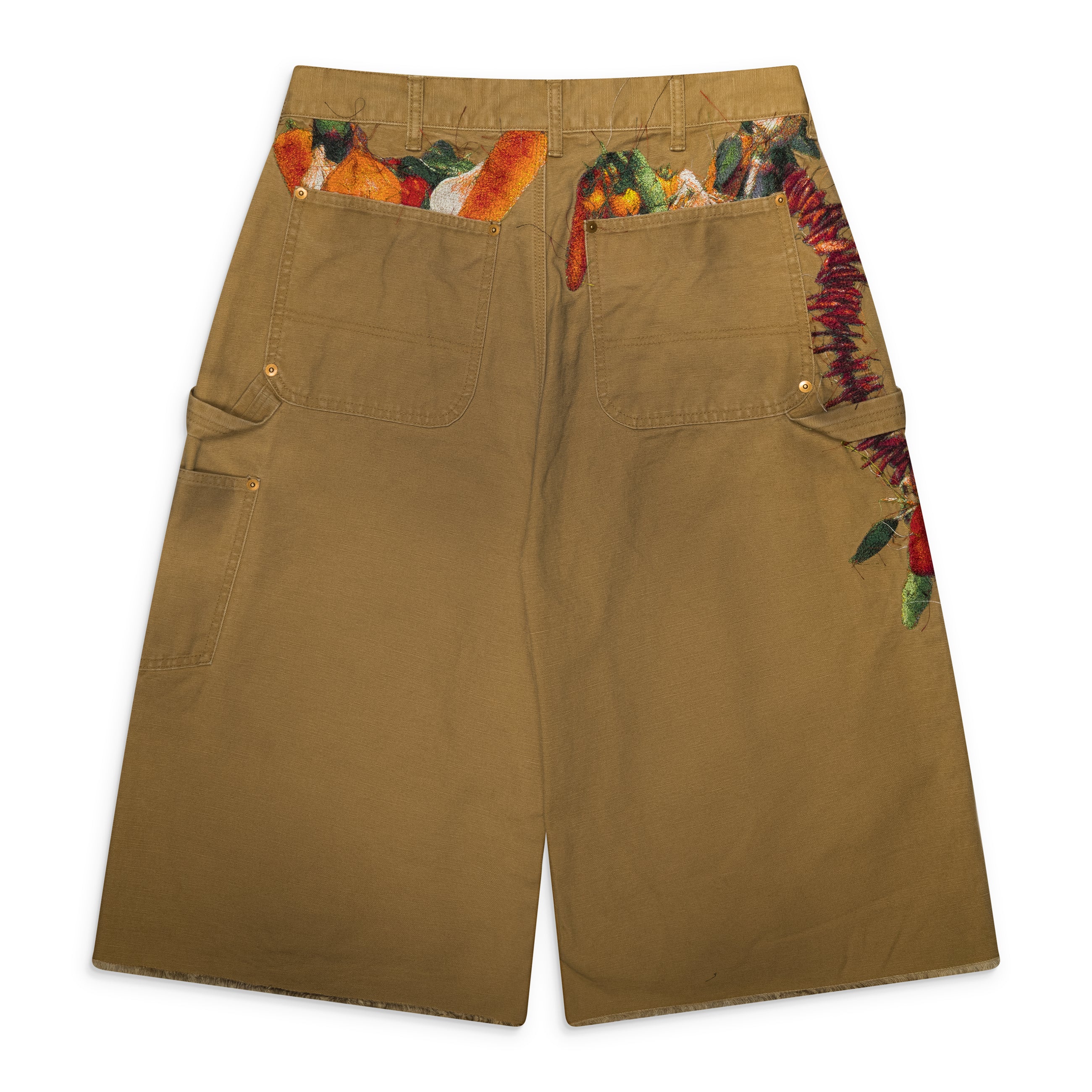 Doublet Vegetable Embroidery Shorts Beige