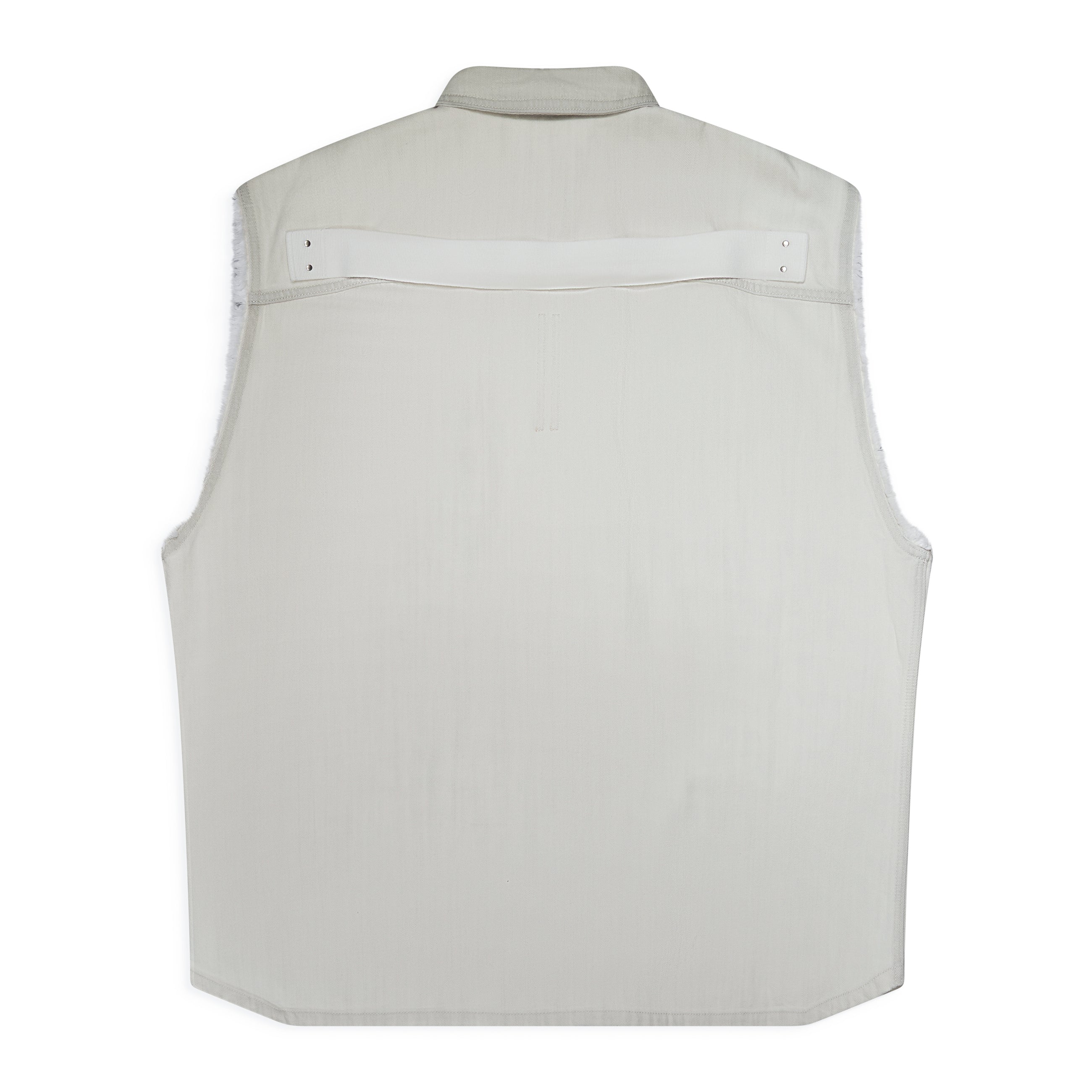 Rick Owens DRKSHDW White Sleeveless Tommy Jumbo Outershirt