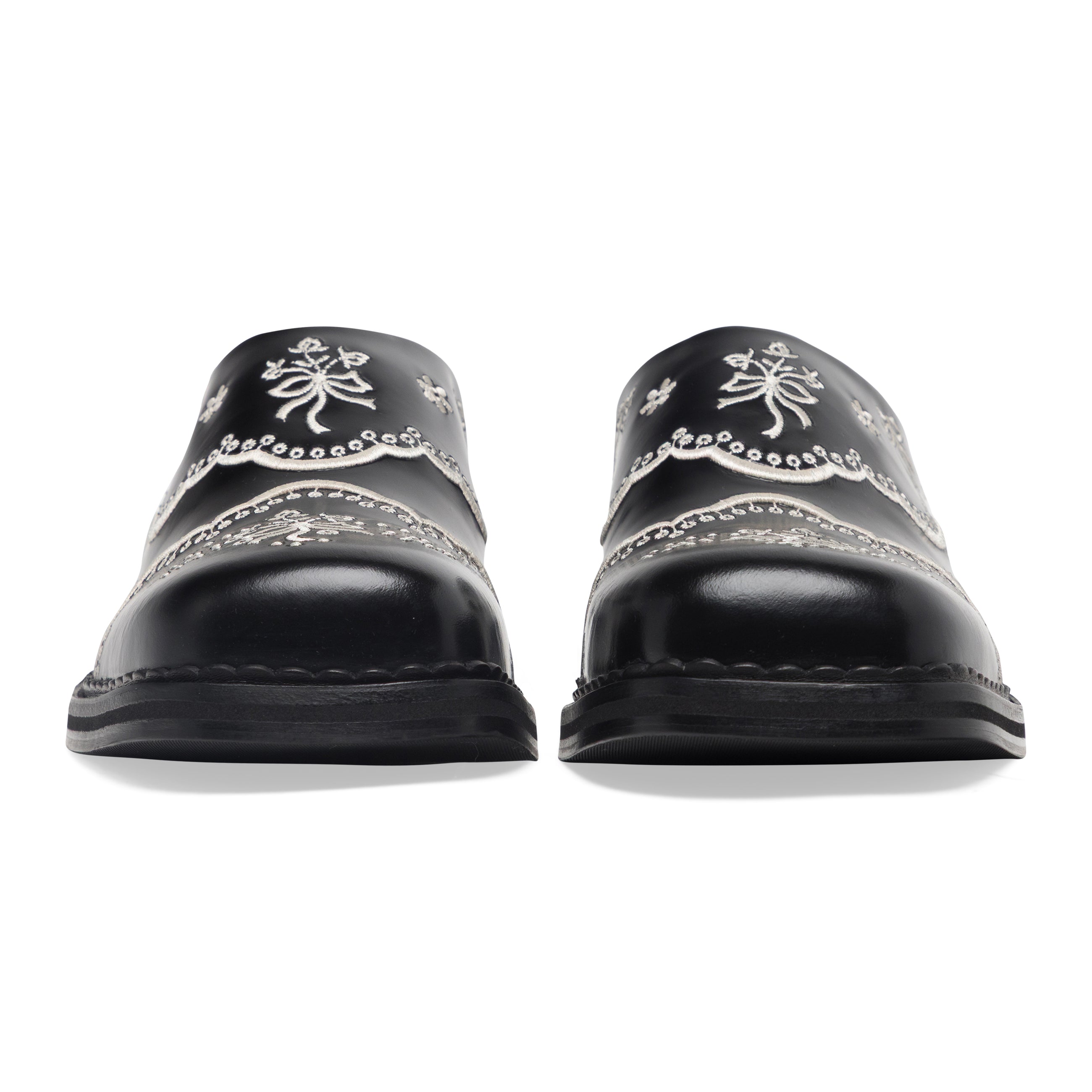 Simone Rocha Floral Lace Mule Black