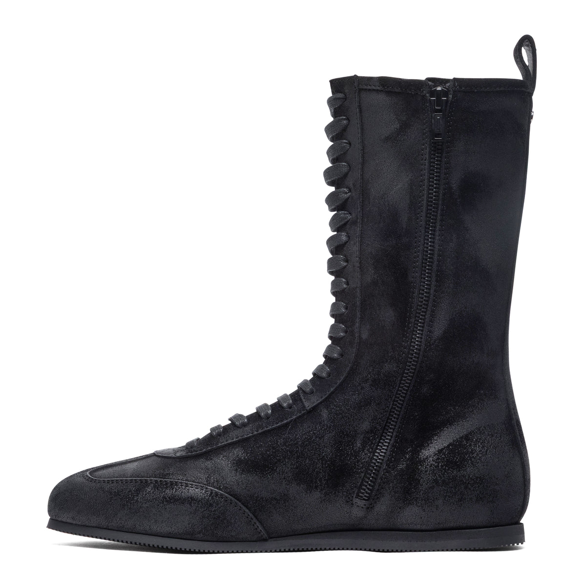 Ann Demeulemeester High-Top Boxing Sneakers Black